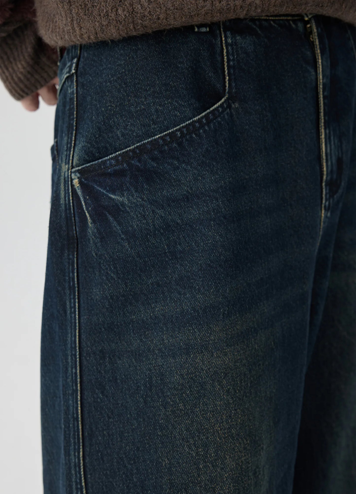Raw Edge Cuff Denim