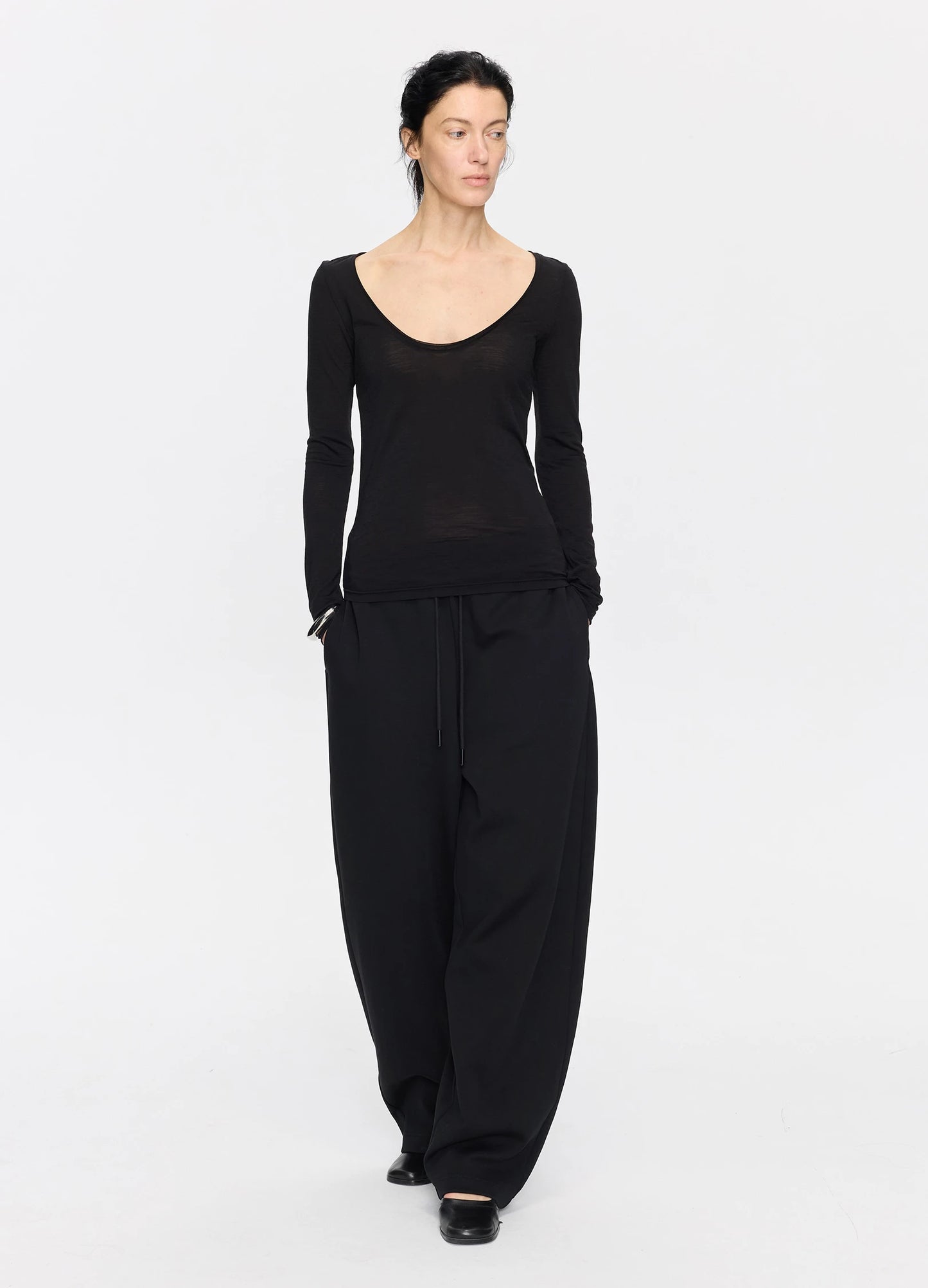 Raw Edge Wool Top