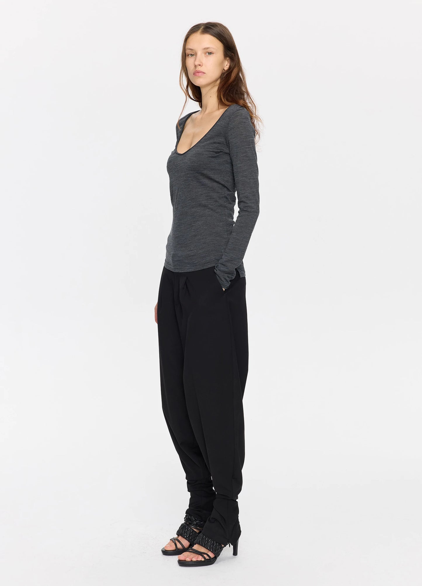 Raw Edge Wool Top