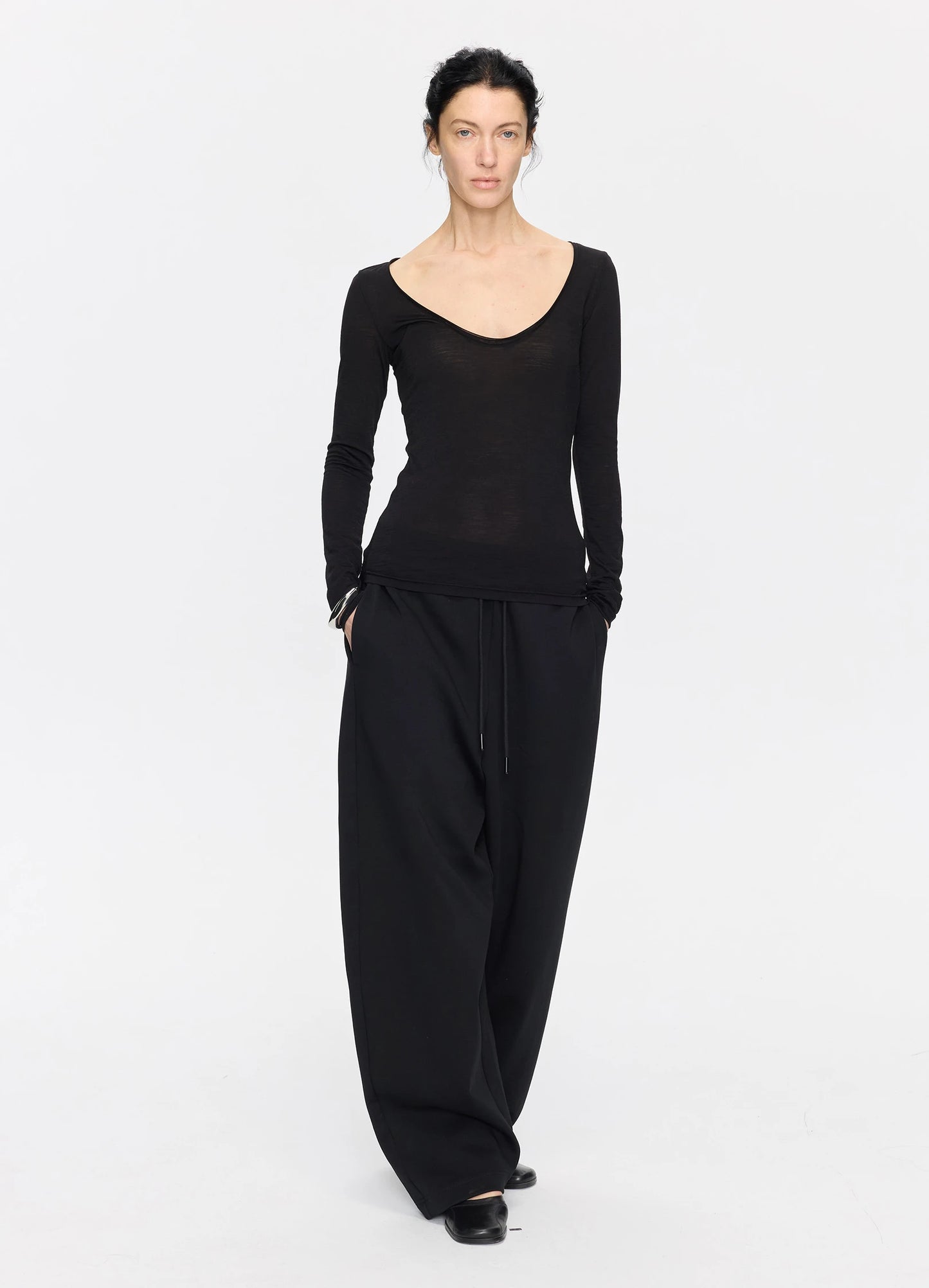 Raw Edge Wool Top