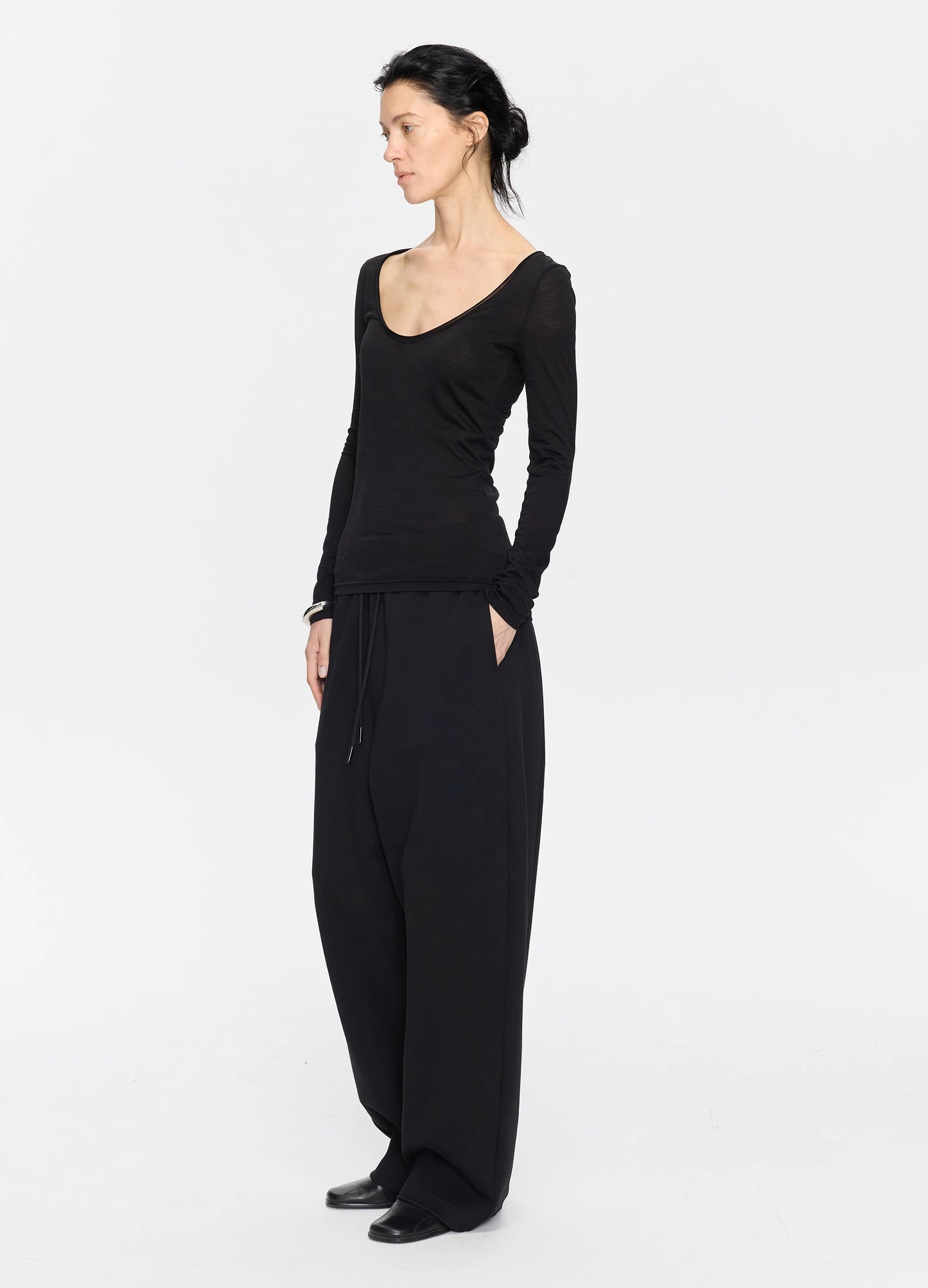 Raw Edge Wool Top
