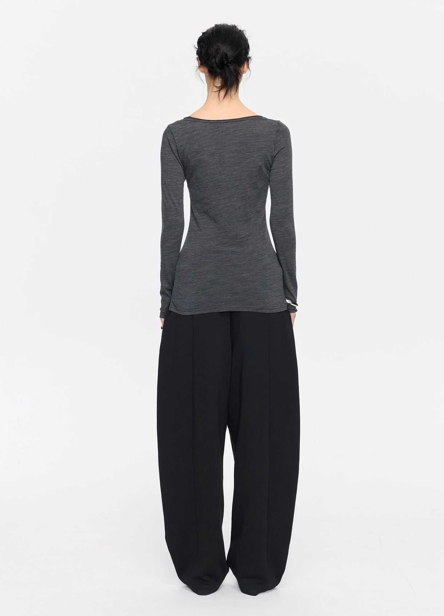 Raw Edge Wool Top