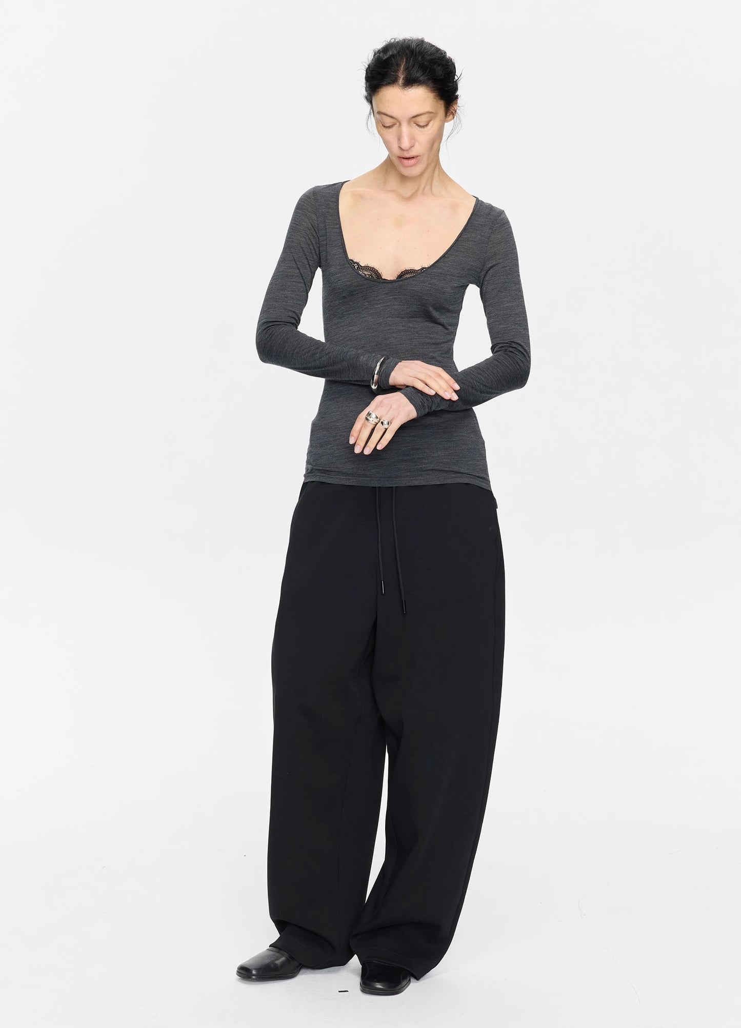 Raw Edge Wool Top