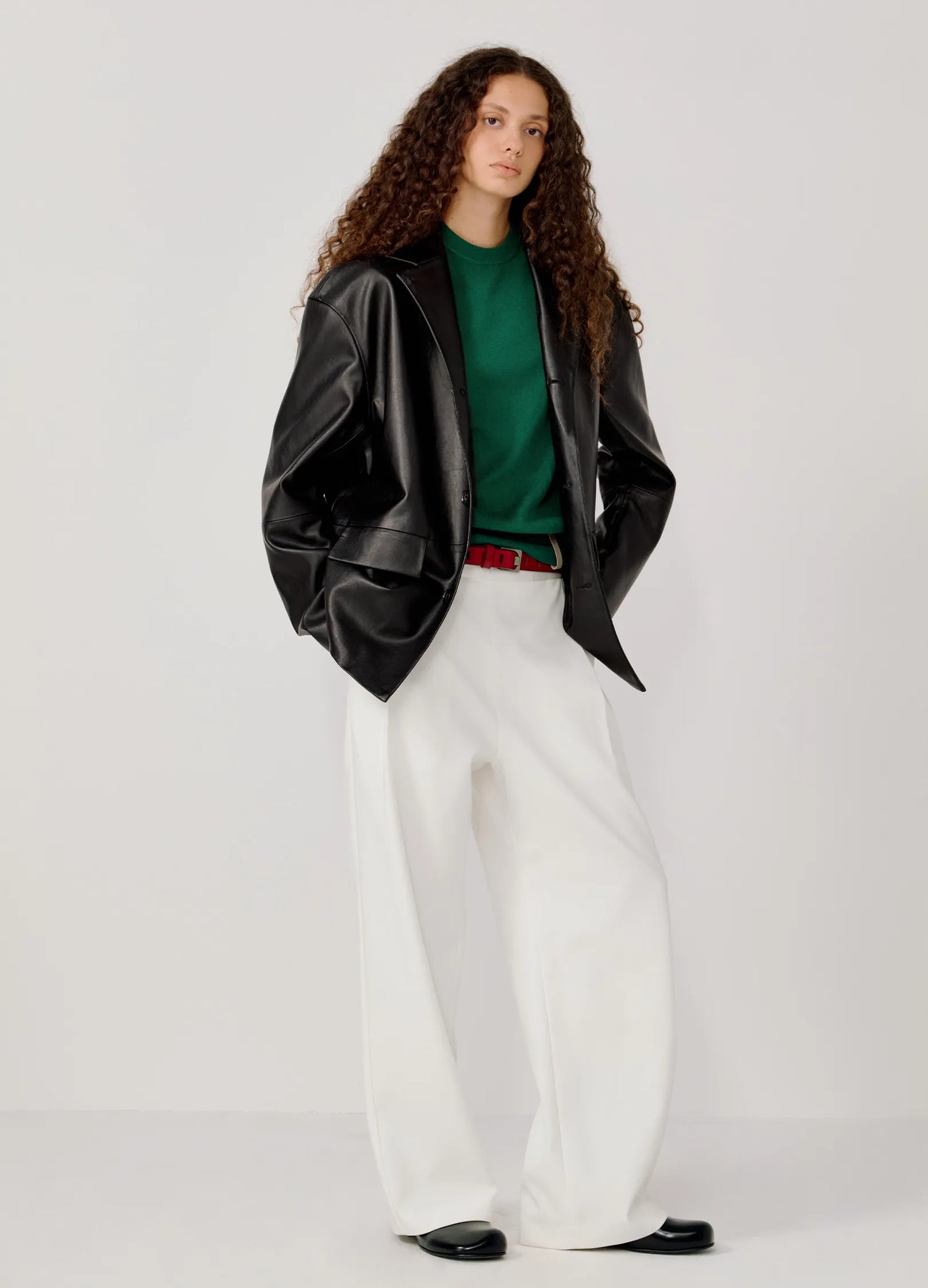 Retro Leather Blazer