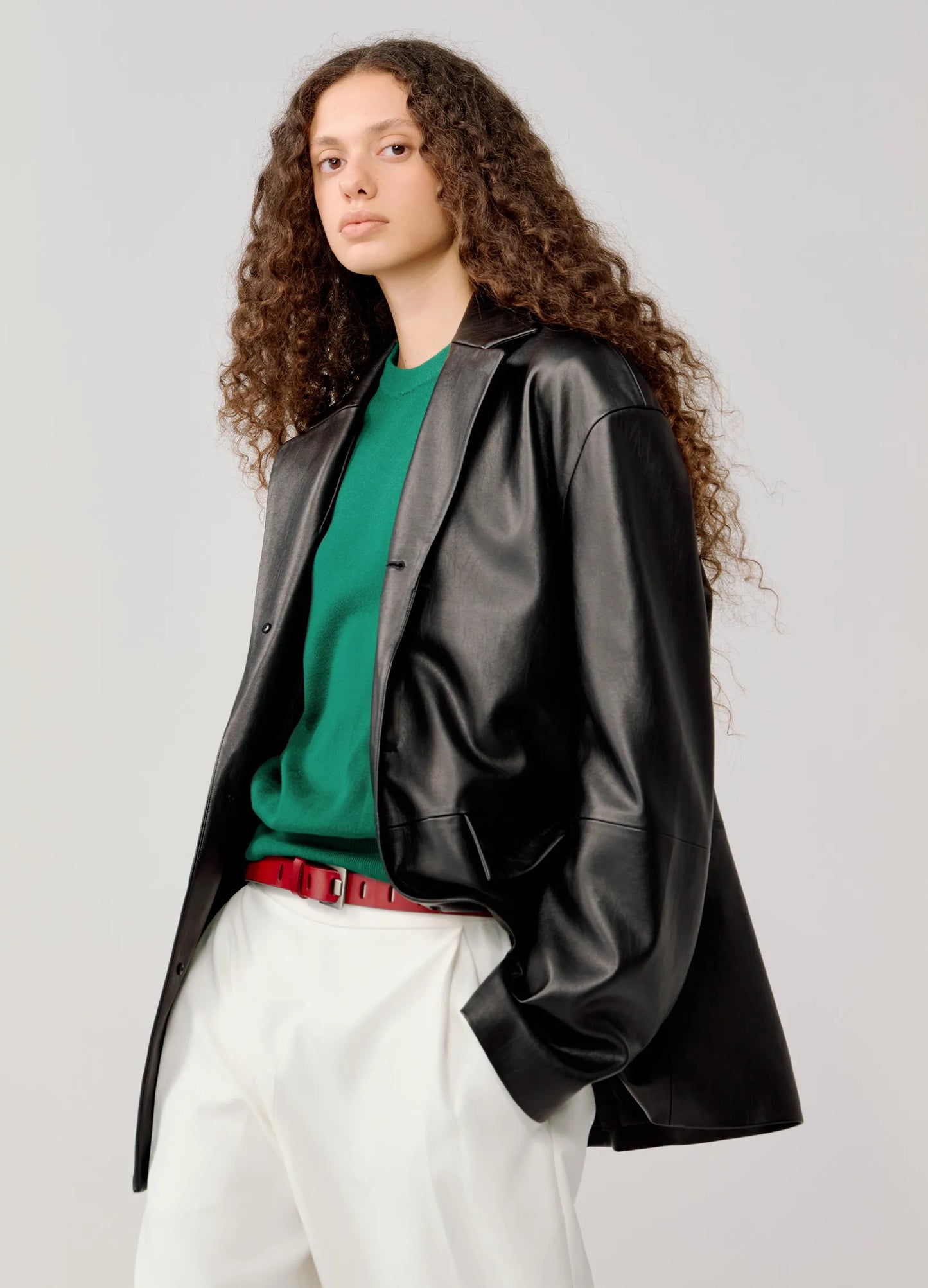 Retro Leather Blazer