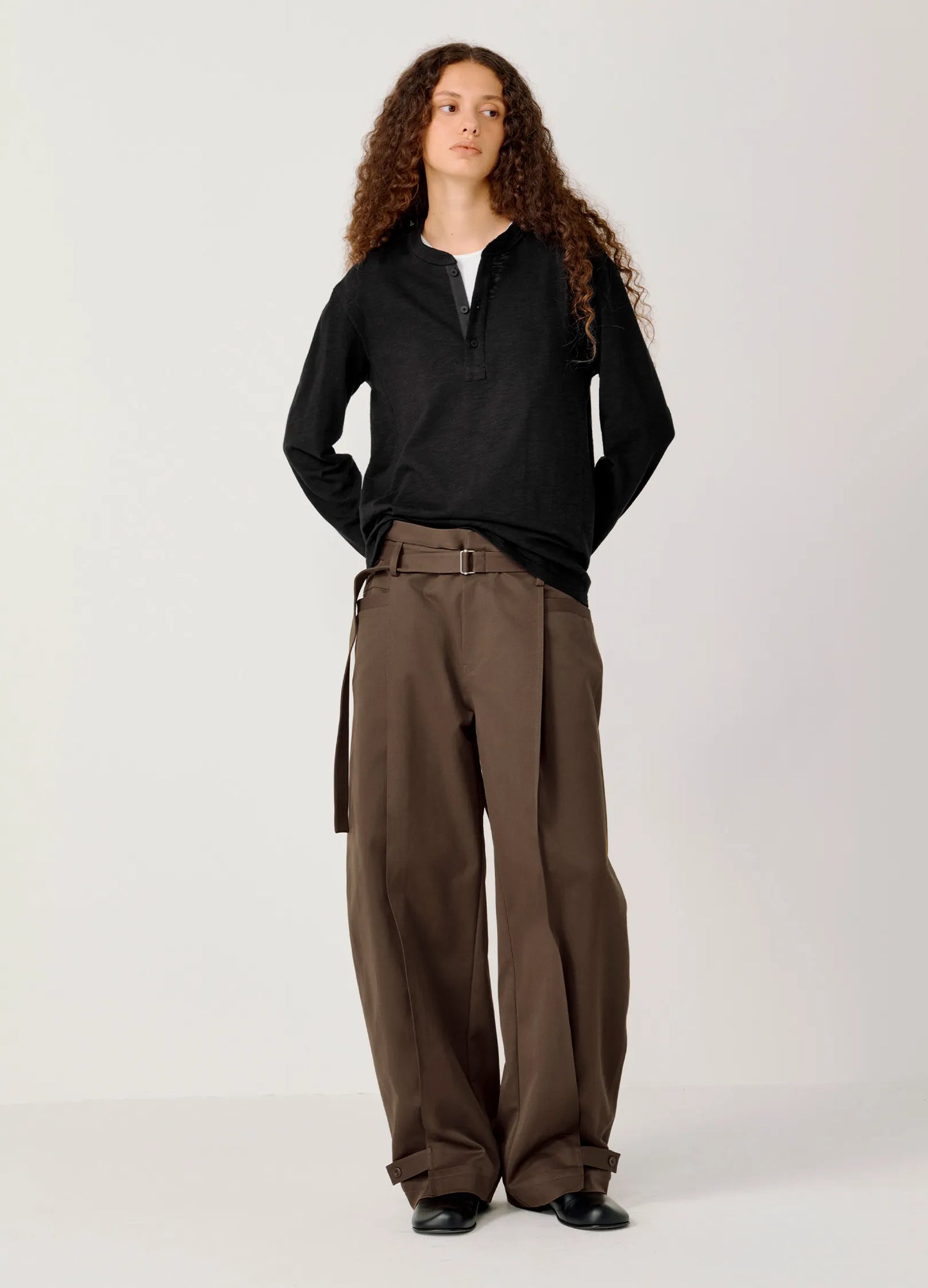 Ribbed Henley Shirt