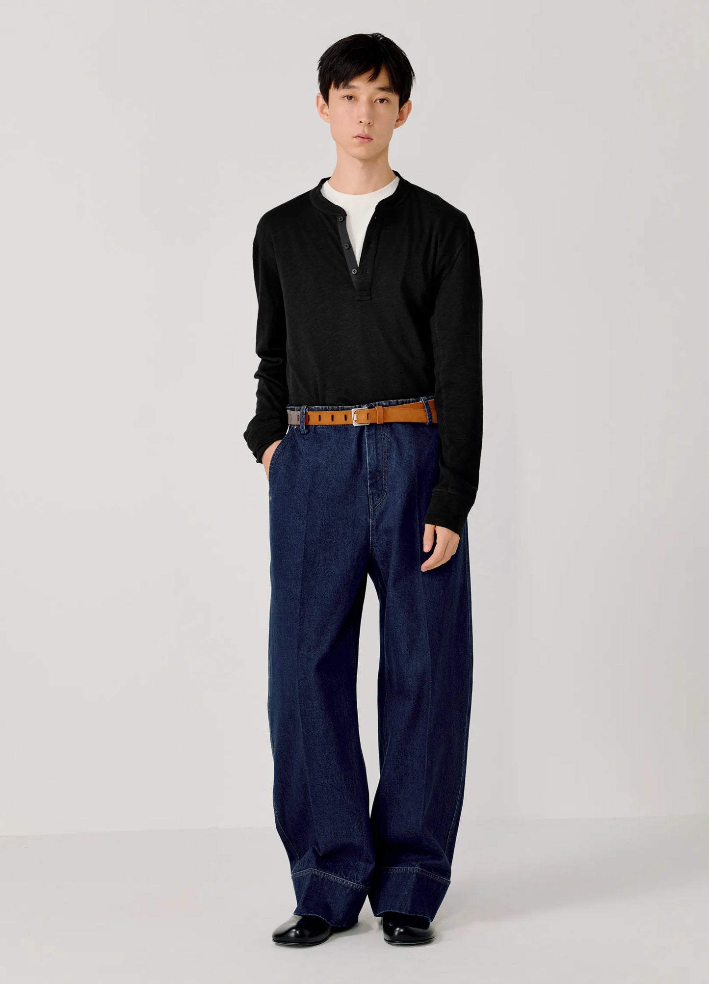 Ribbed Henley Shirt