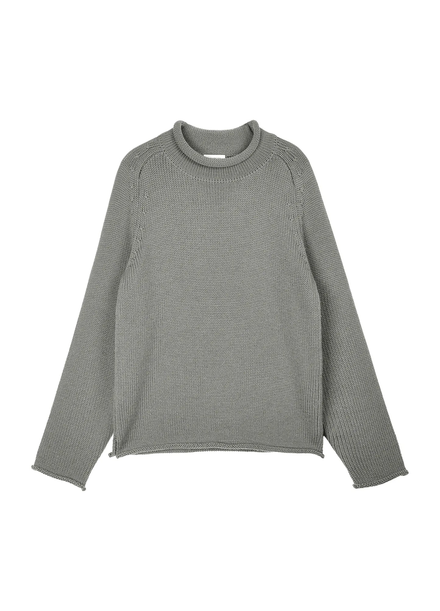 Rolled-Edge Wool Sweater