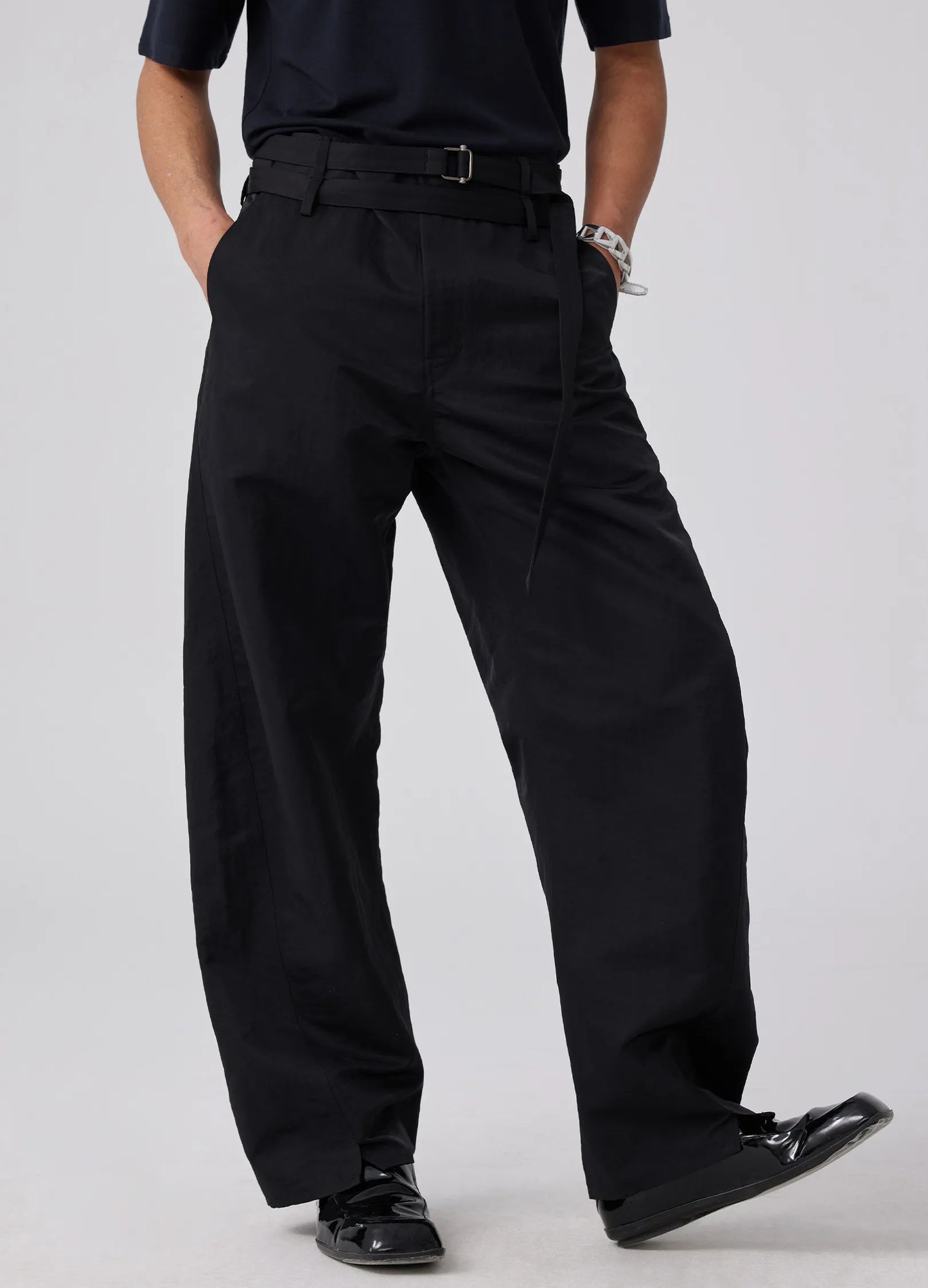 Rough Cotton Twist Trousers