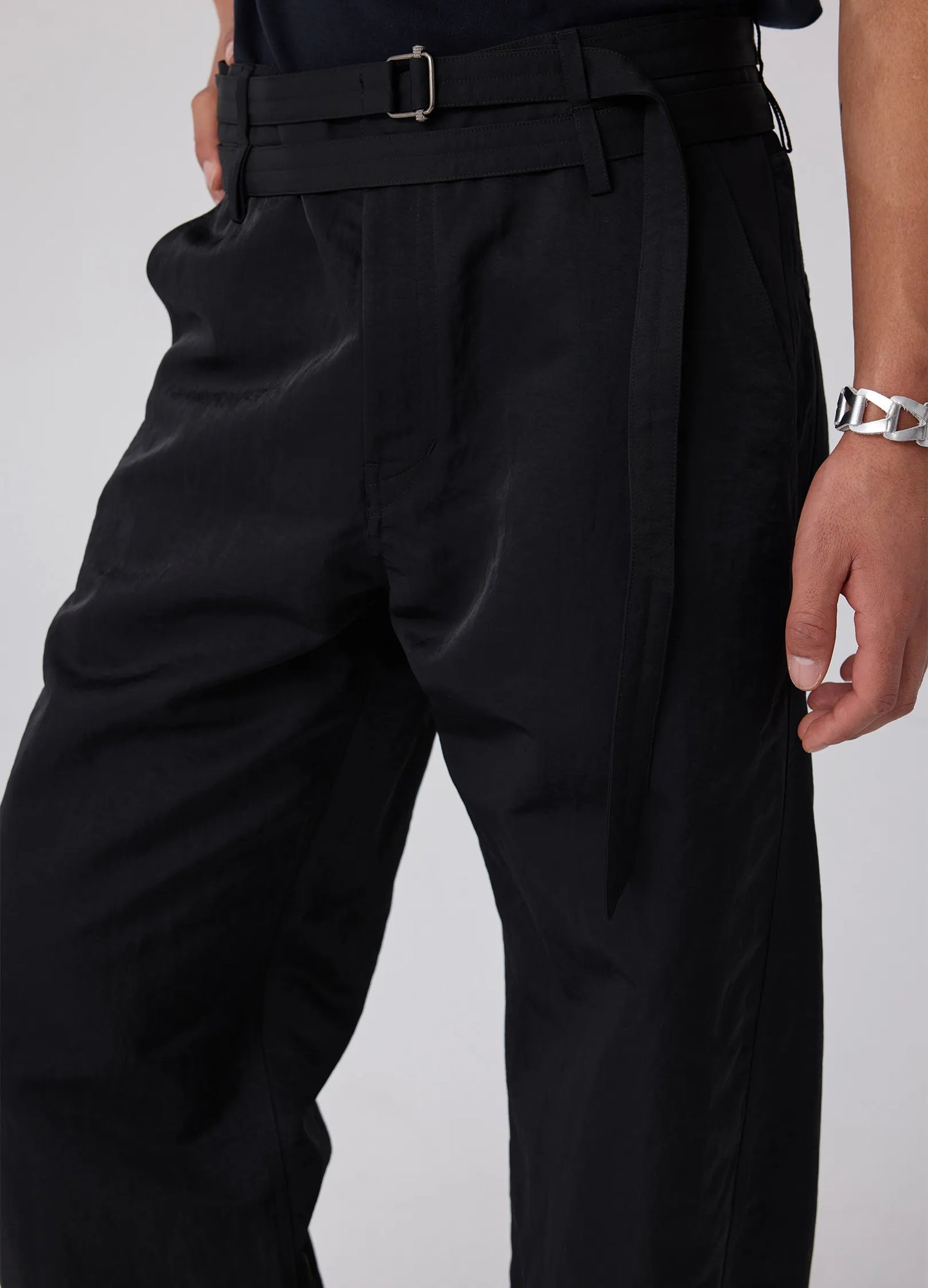 Rough Cotton Twist Trousers