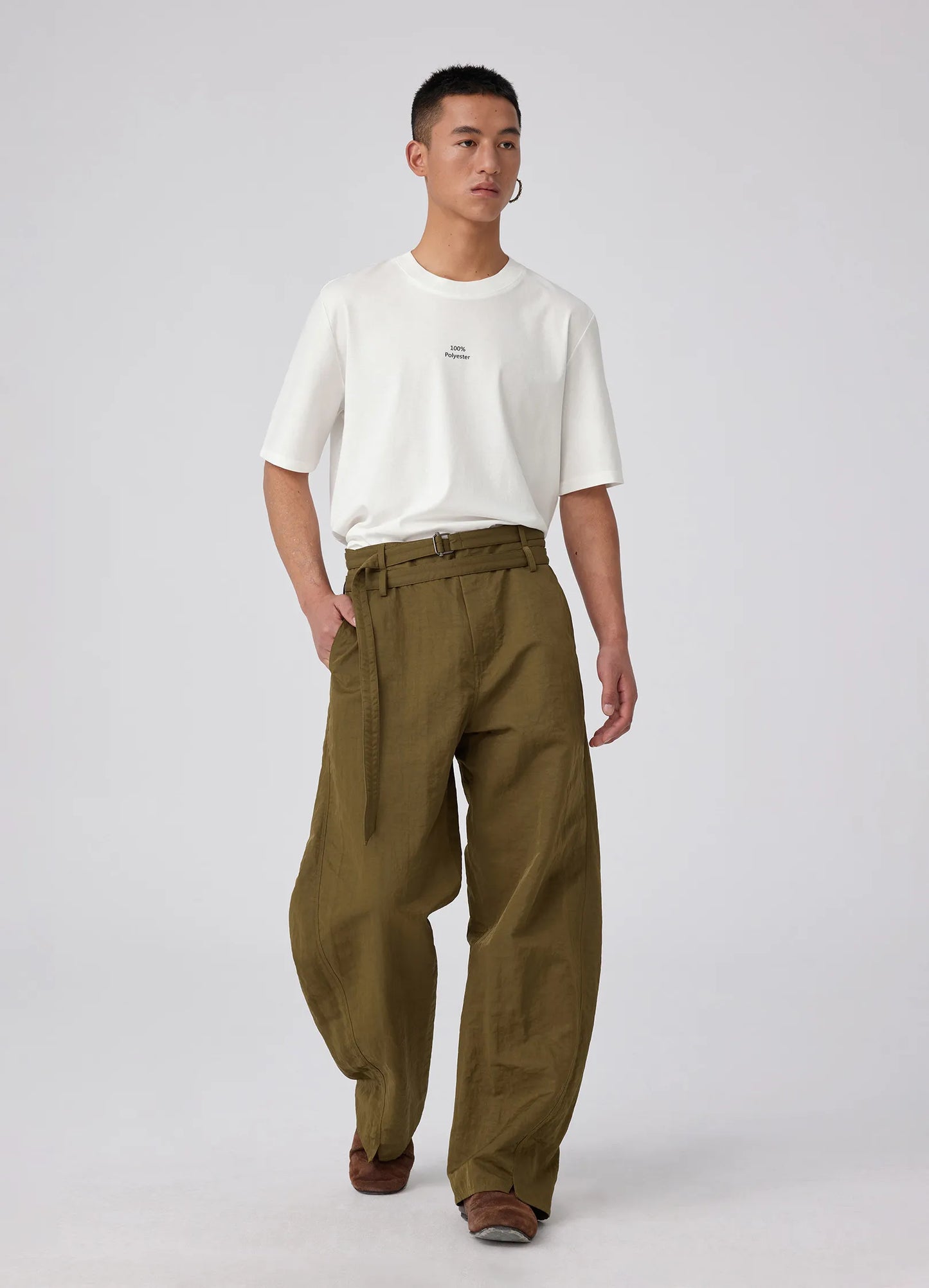 Rough Cotton Twist Trousers