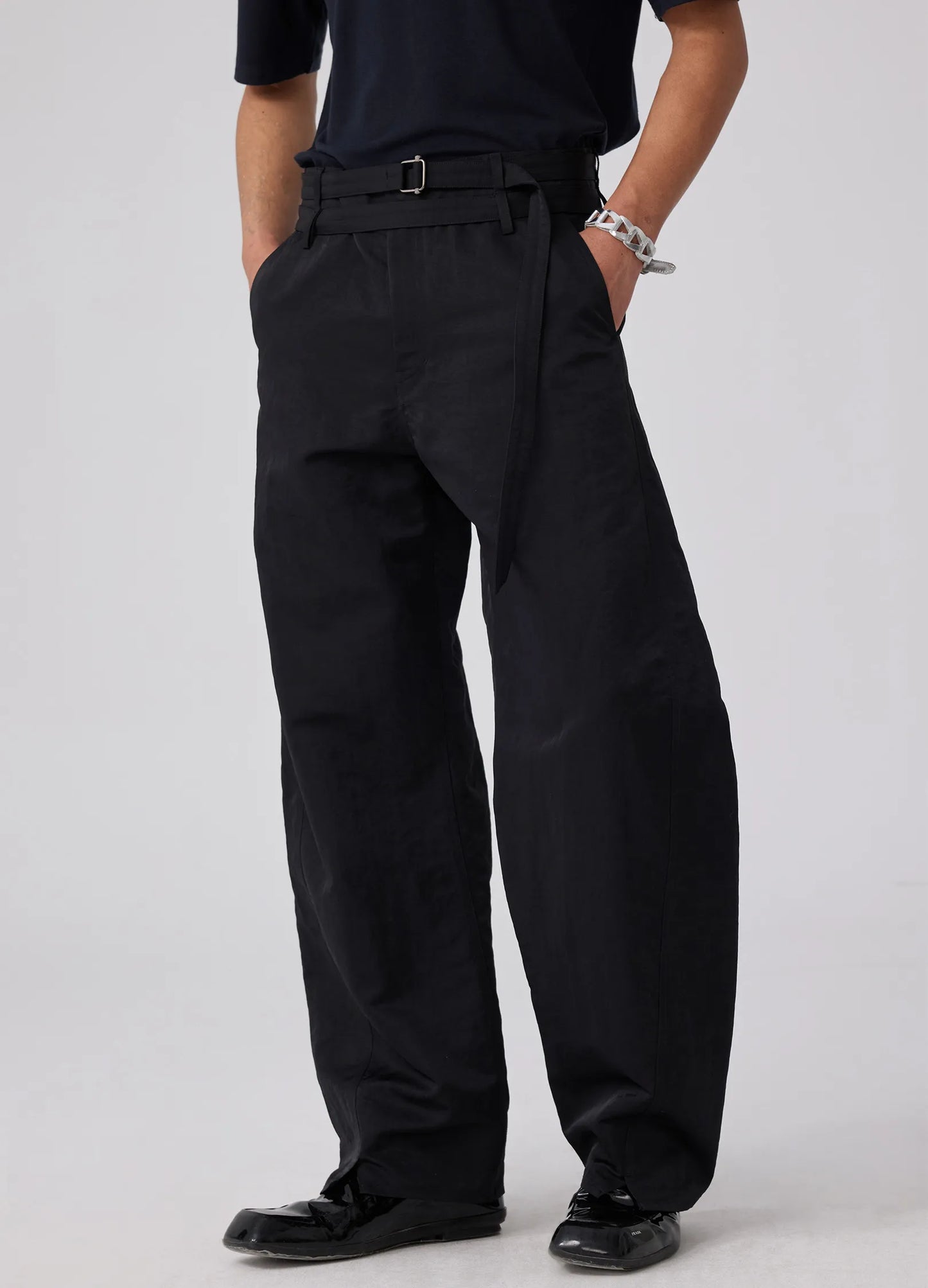 Rough Cotton Twist Trousers