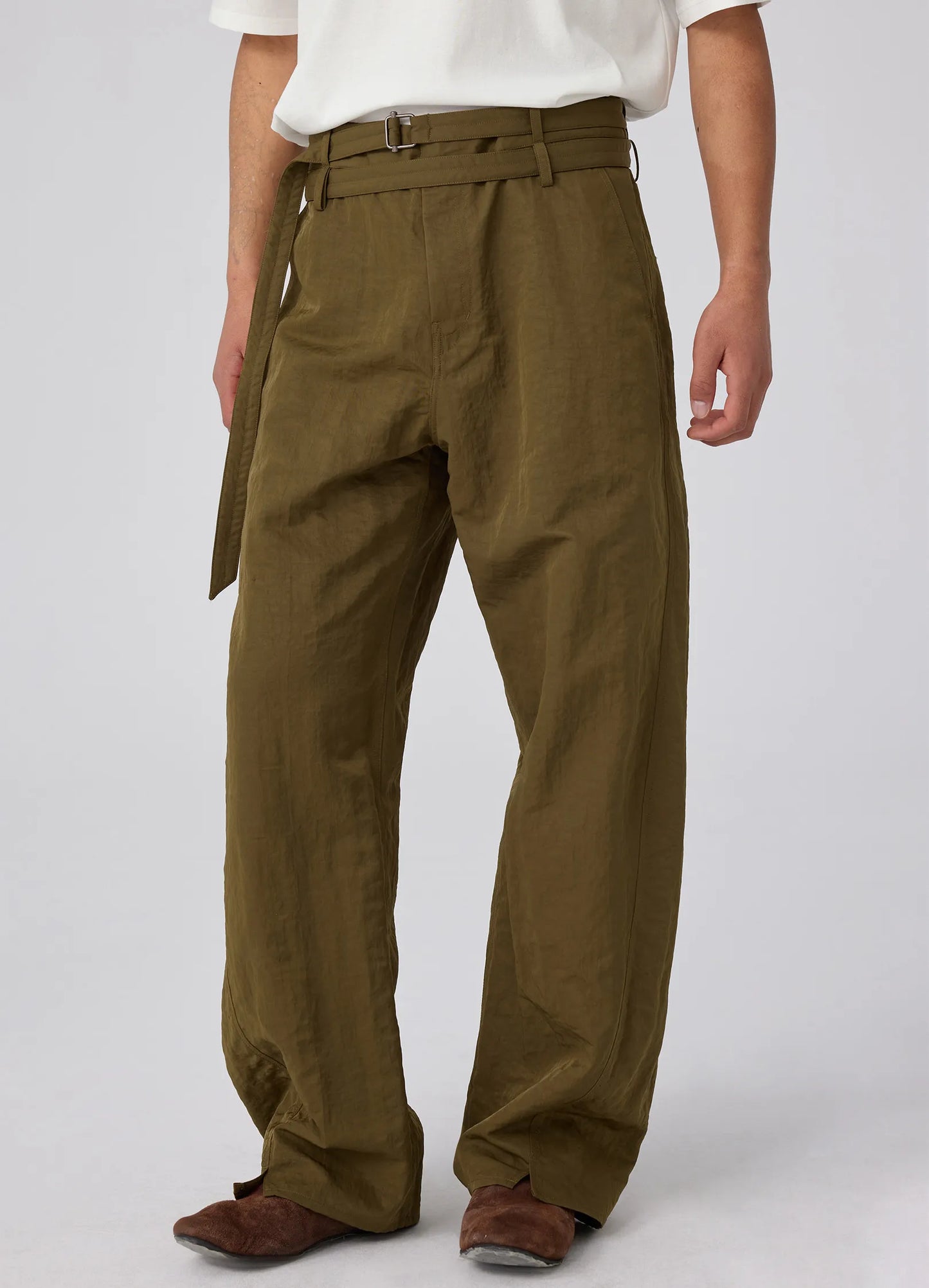 Rough Cotton Twist Trousers