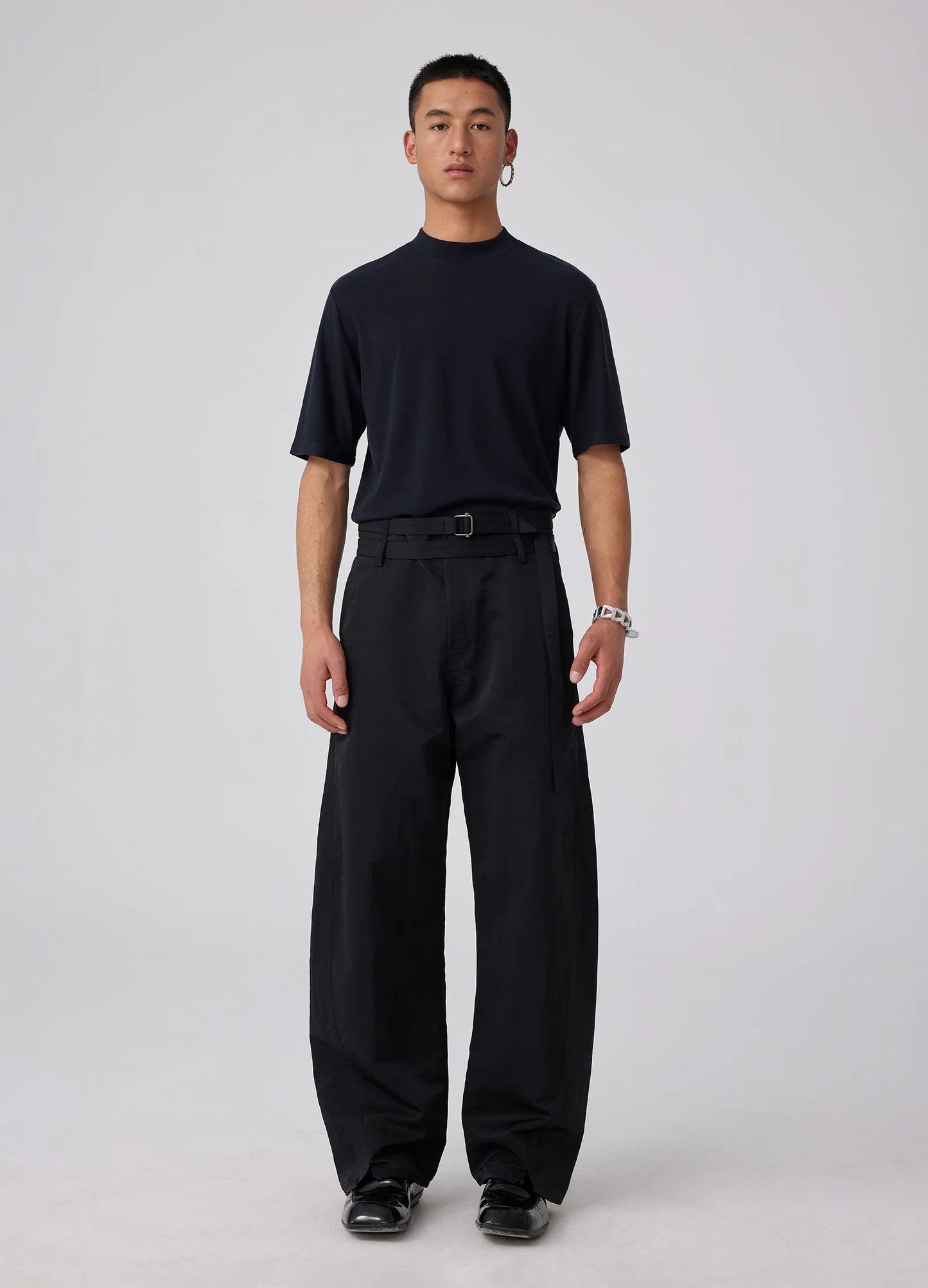 Rough Cotton Twist Trousers