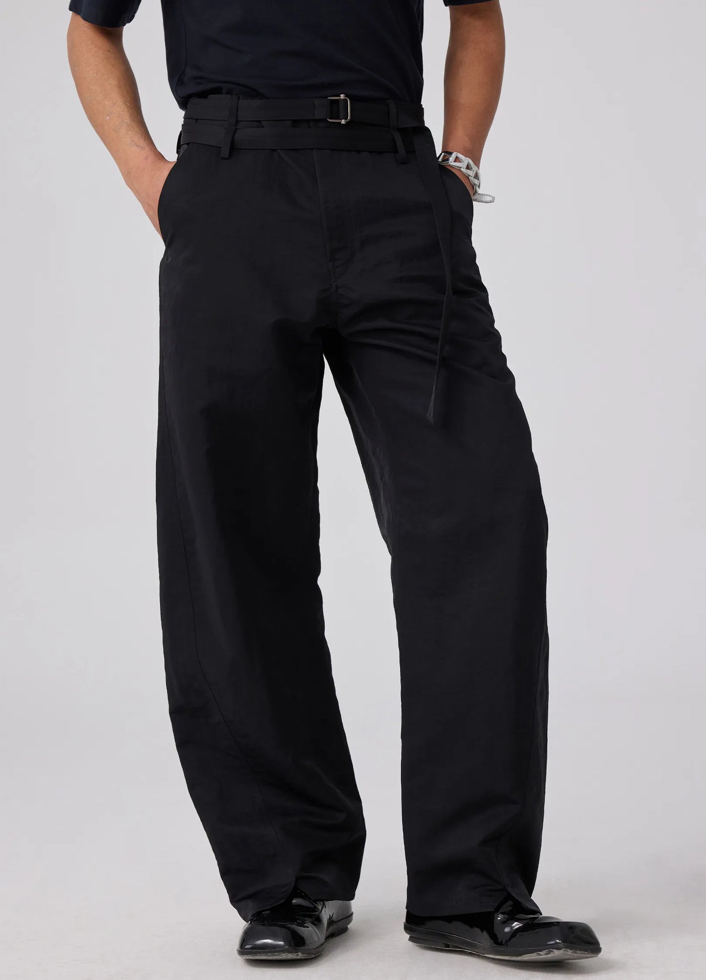 Rough Cotton Twist Trousers