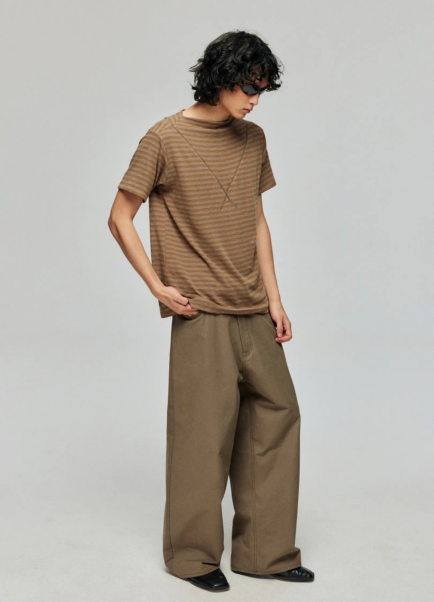 Striped Wide Neck Tee