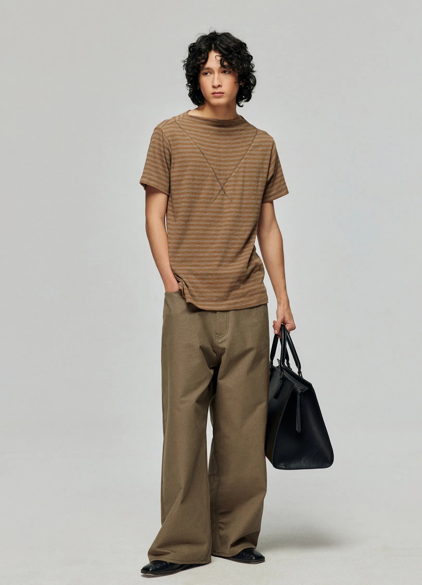 Striped Wide Neck Tee