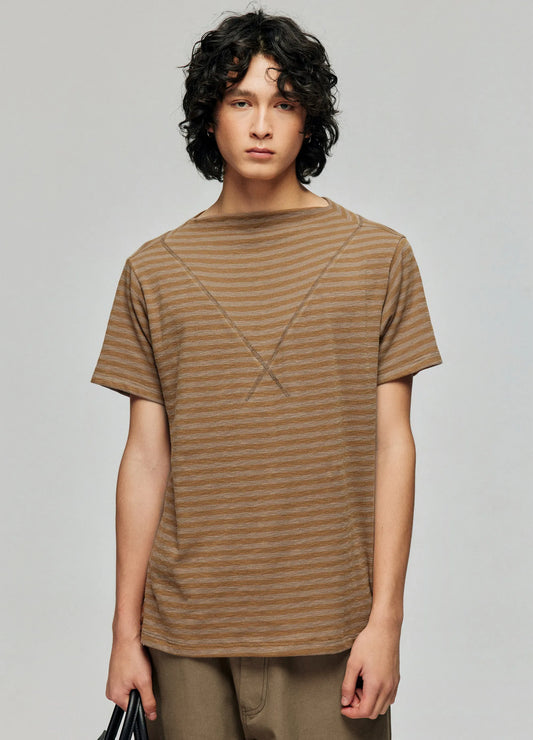 Striped Wide Neck Tee