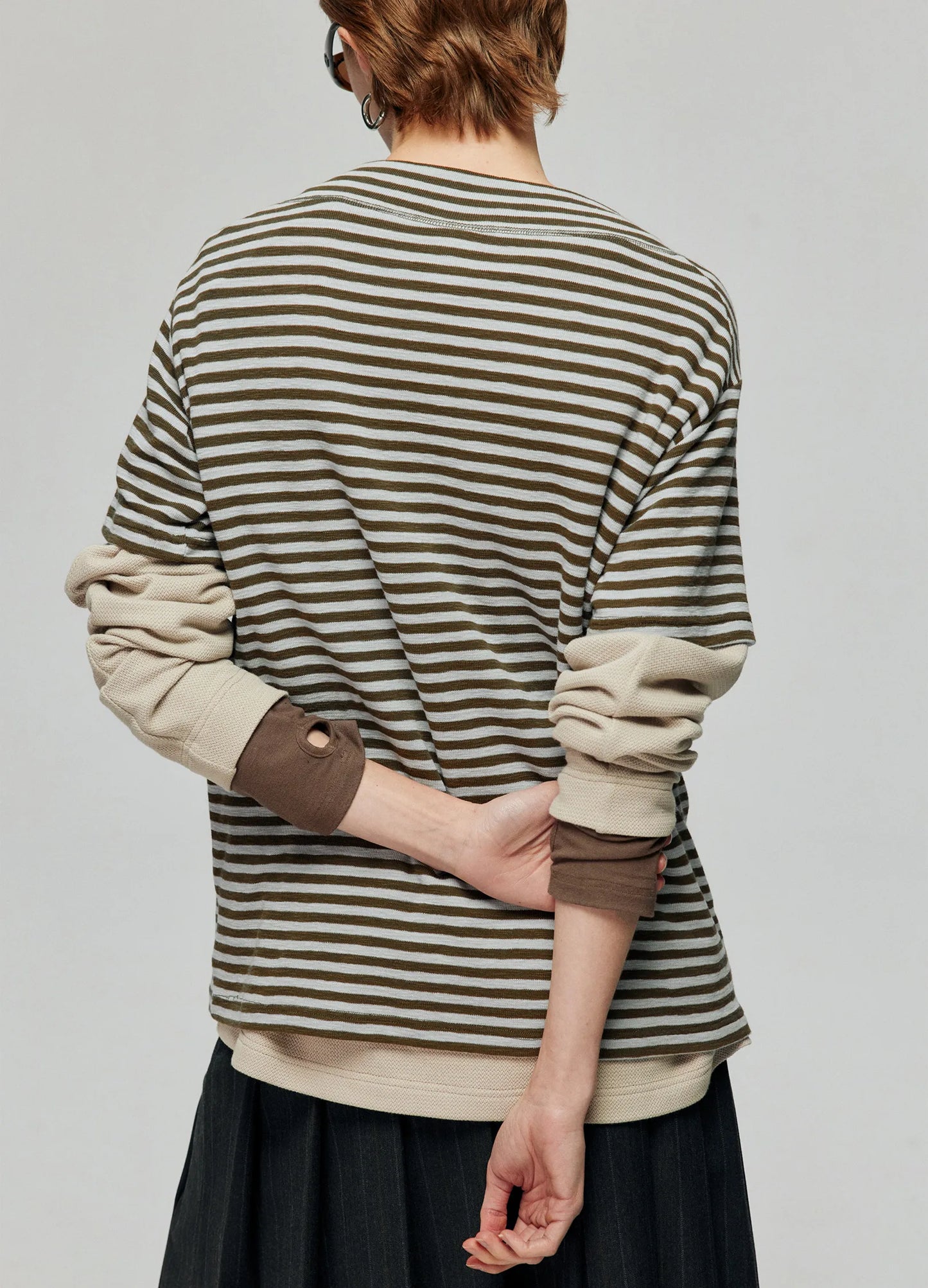 Striped Wide Neck Tee