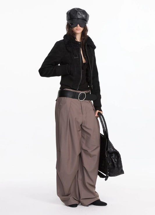 Shearling Cropped Jacket