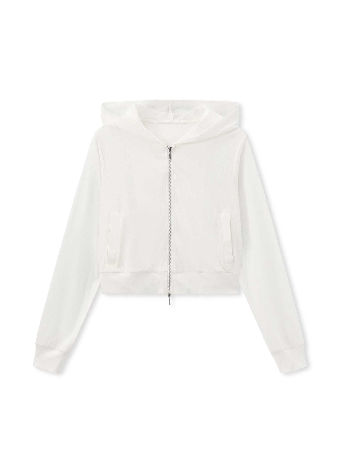 Sheer Hooded Sweatshirt