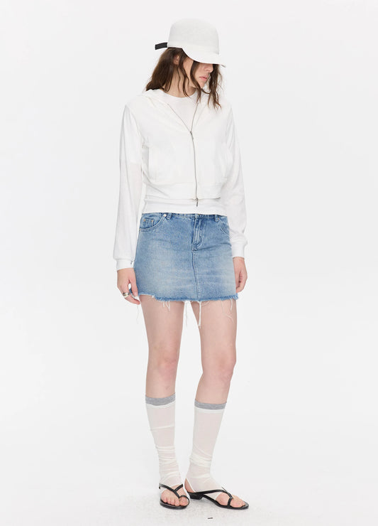 Sheer Hooded Sweatshirt