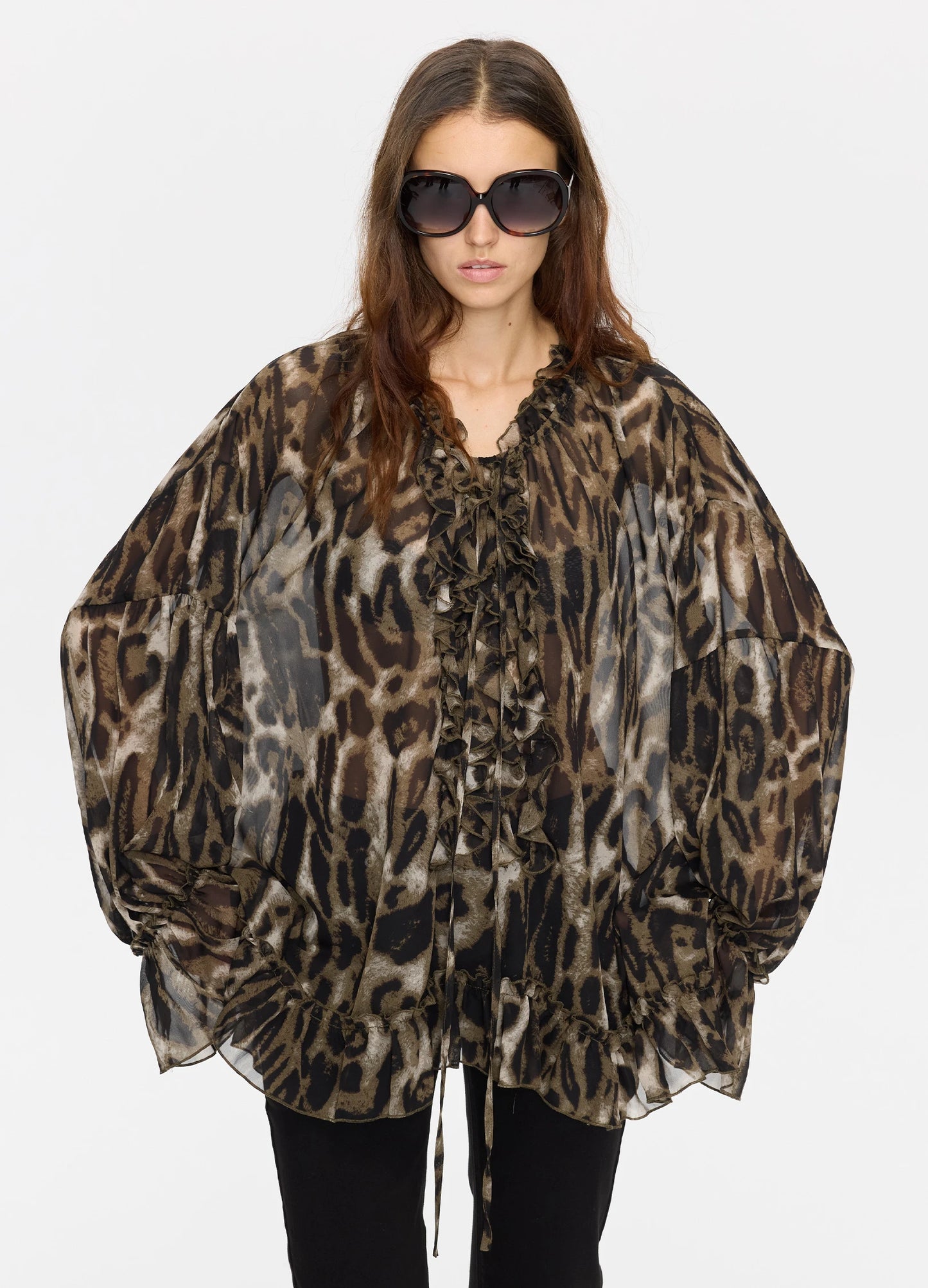 Sheer Leopard Blouse