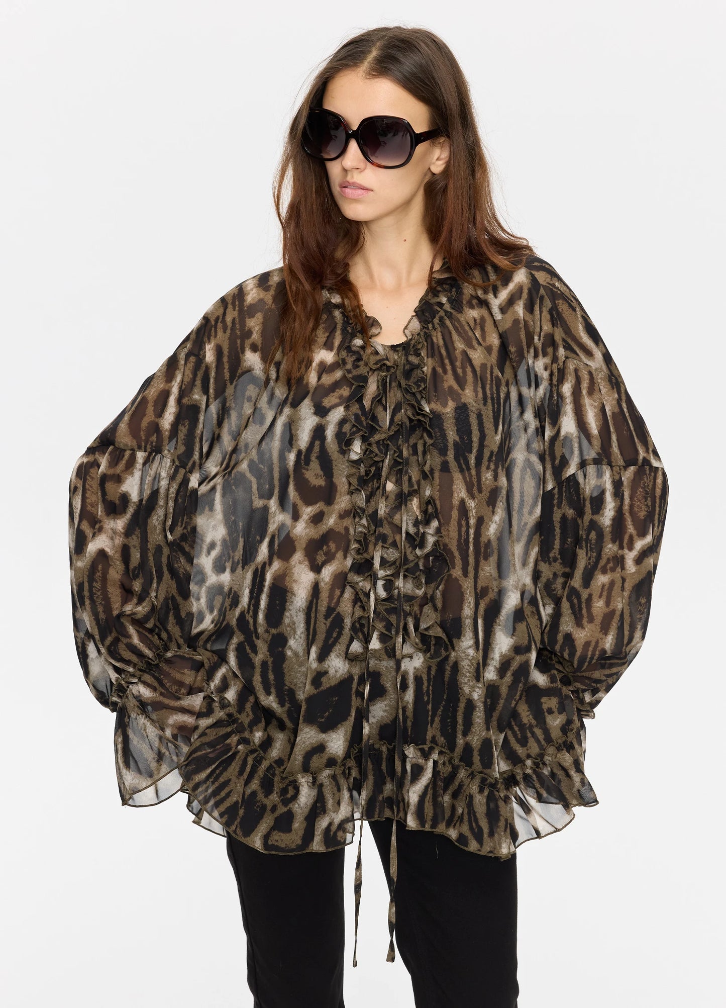 Sheer Leopard Blouse