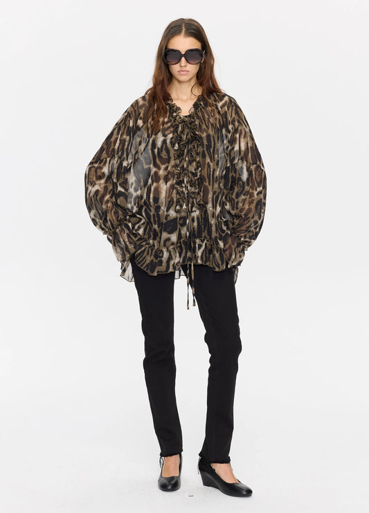 Sheer Leopard Blouse