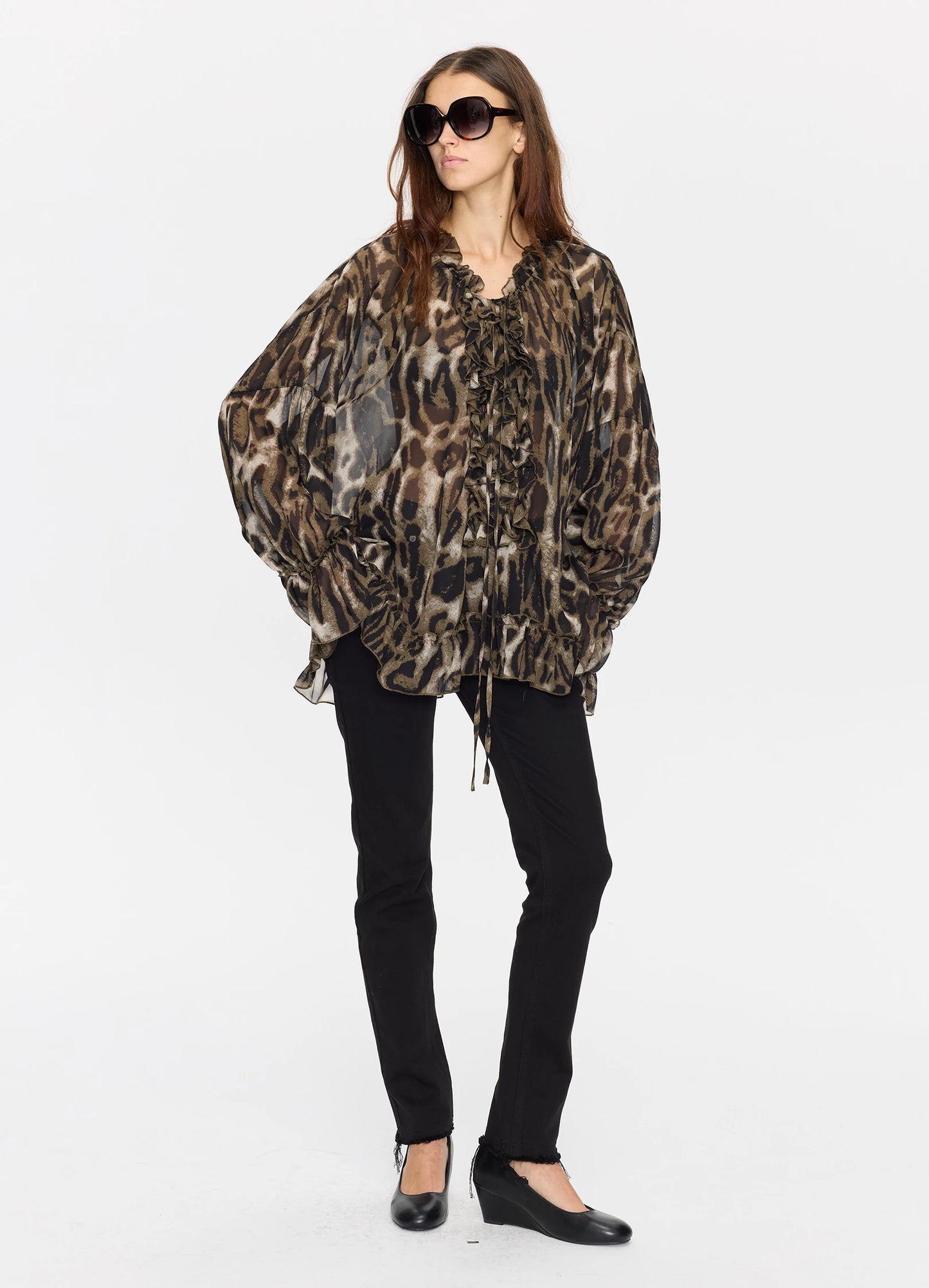 Sheer Leopard Blouse