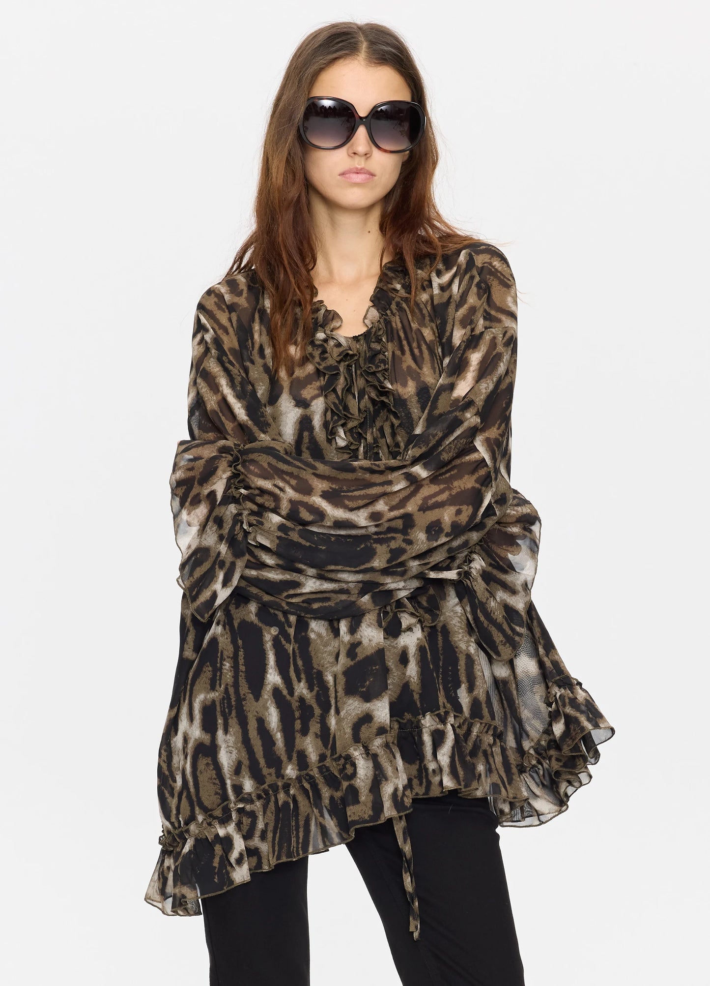 Sheer Leopard Blouse