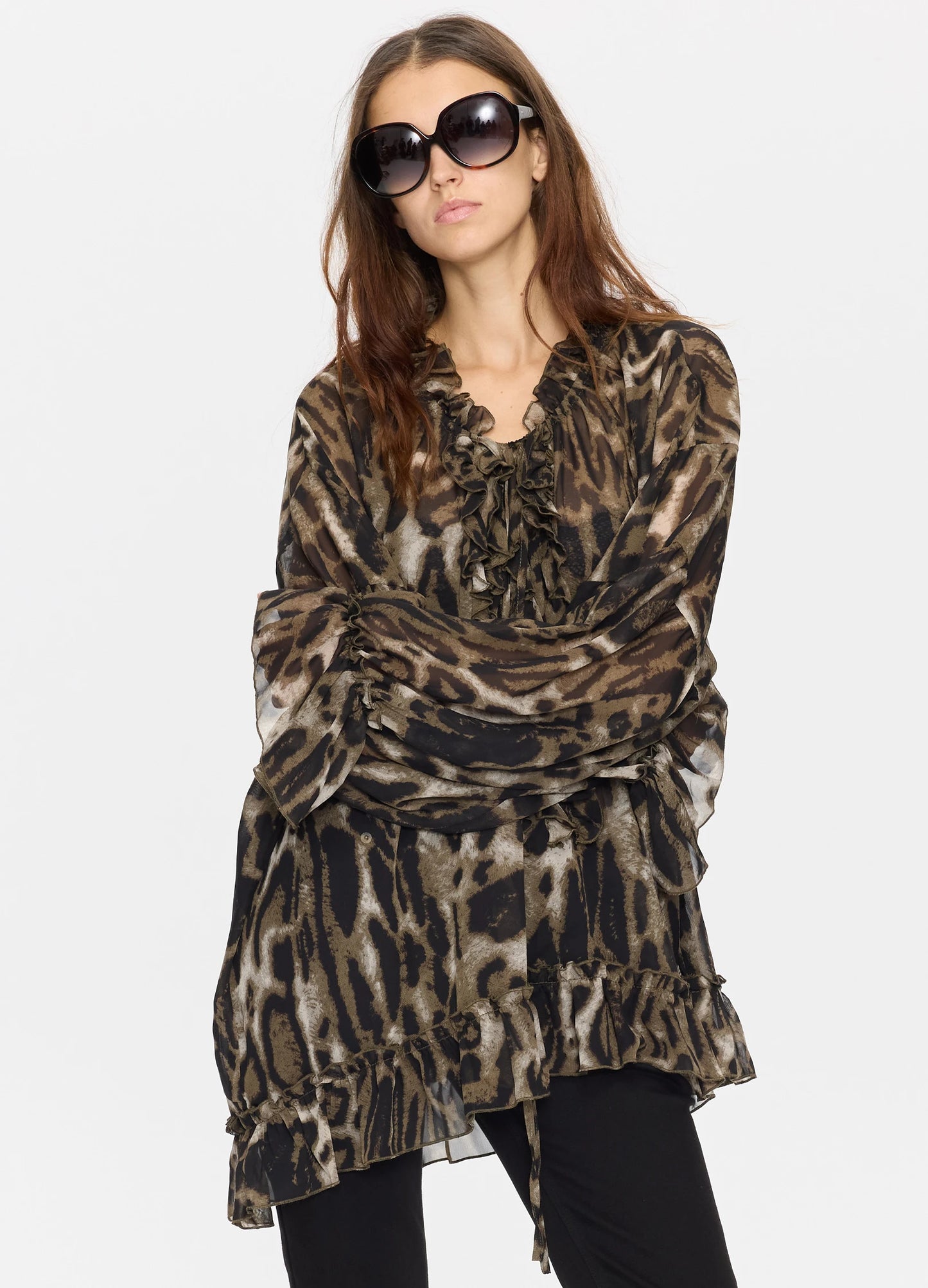Sheer Leopard Blouse