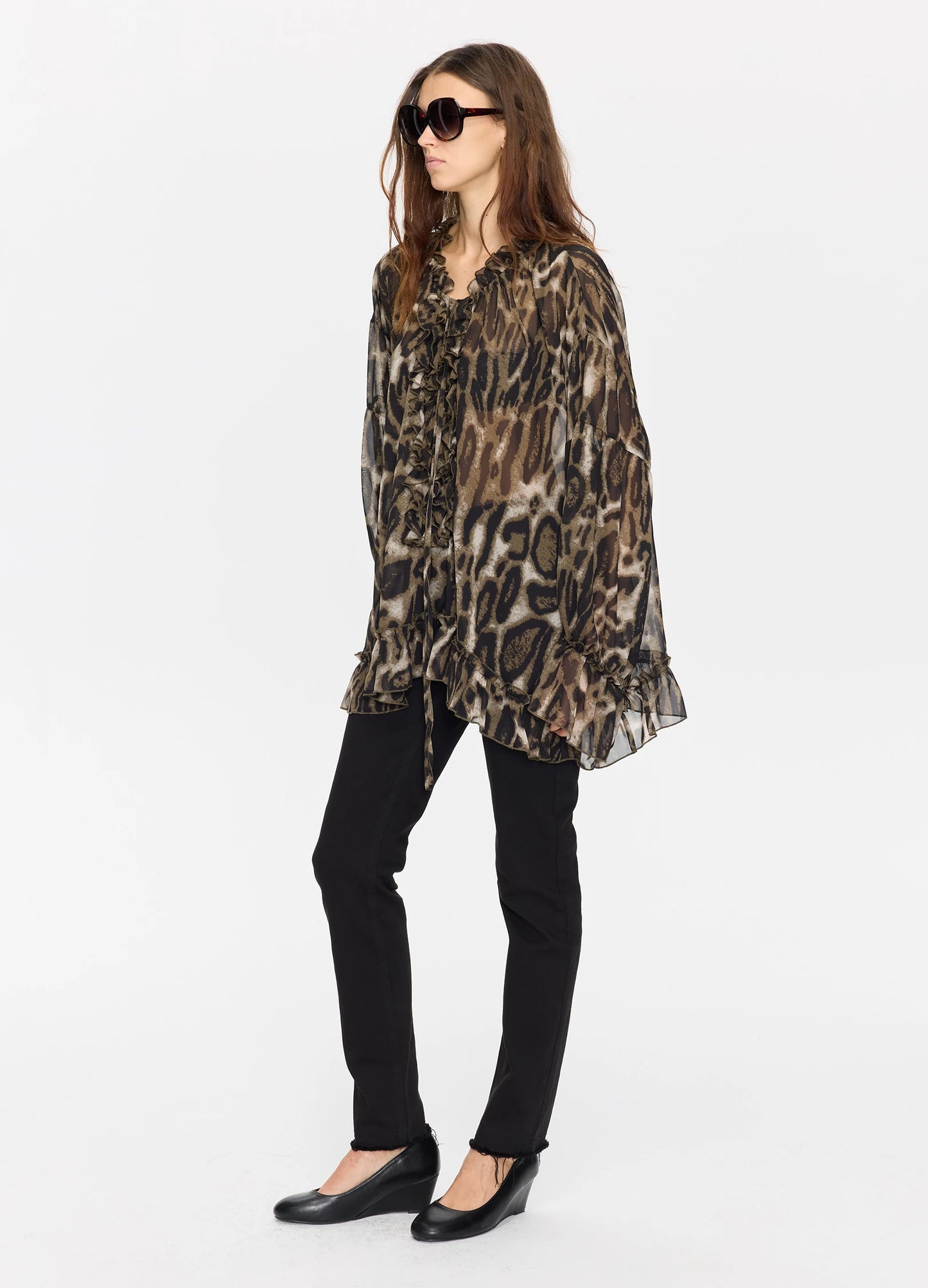 Sheer Leopard Blouse