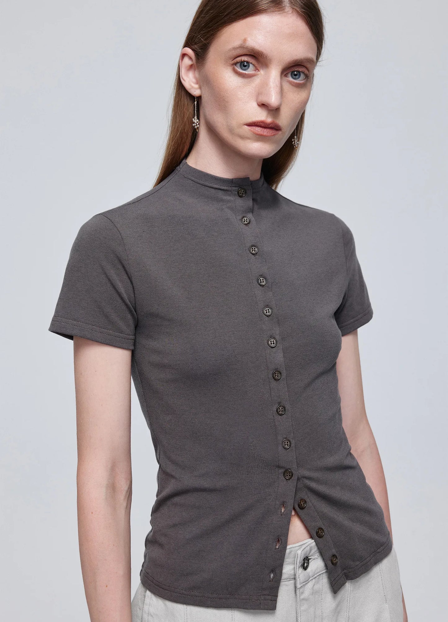 Slim Button Tee