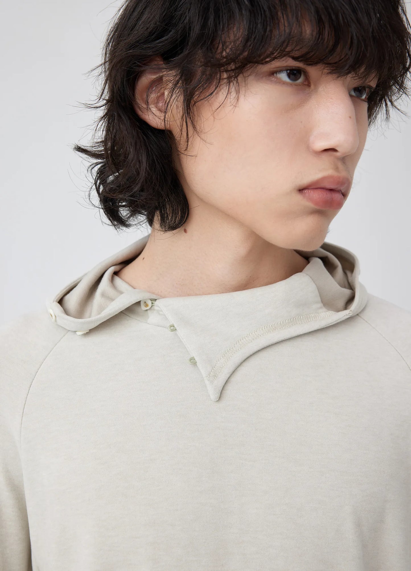 Slit Collar Hoodie