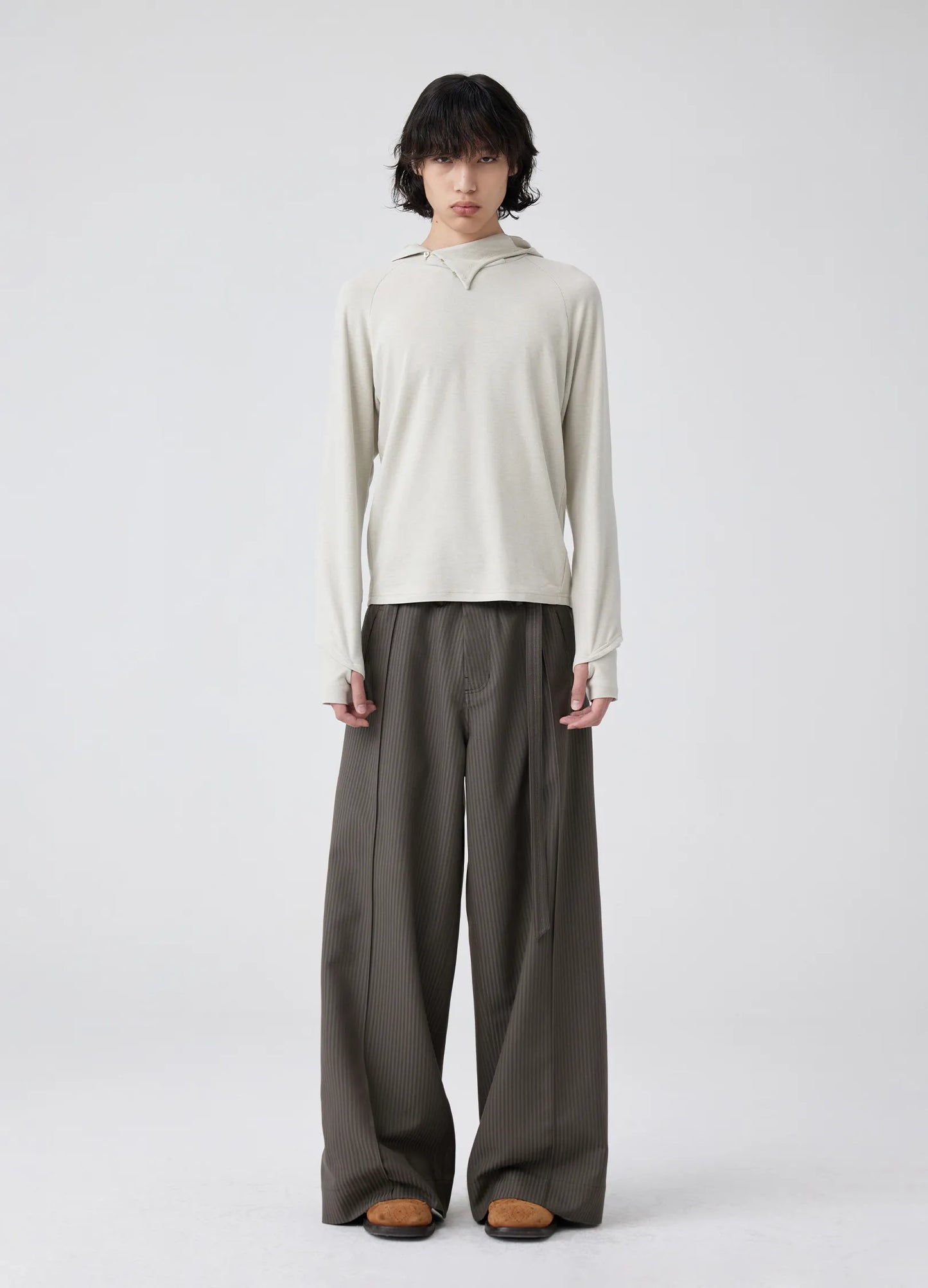 Slit Collar Hoodie