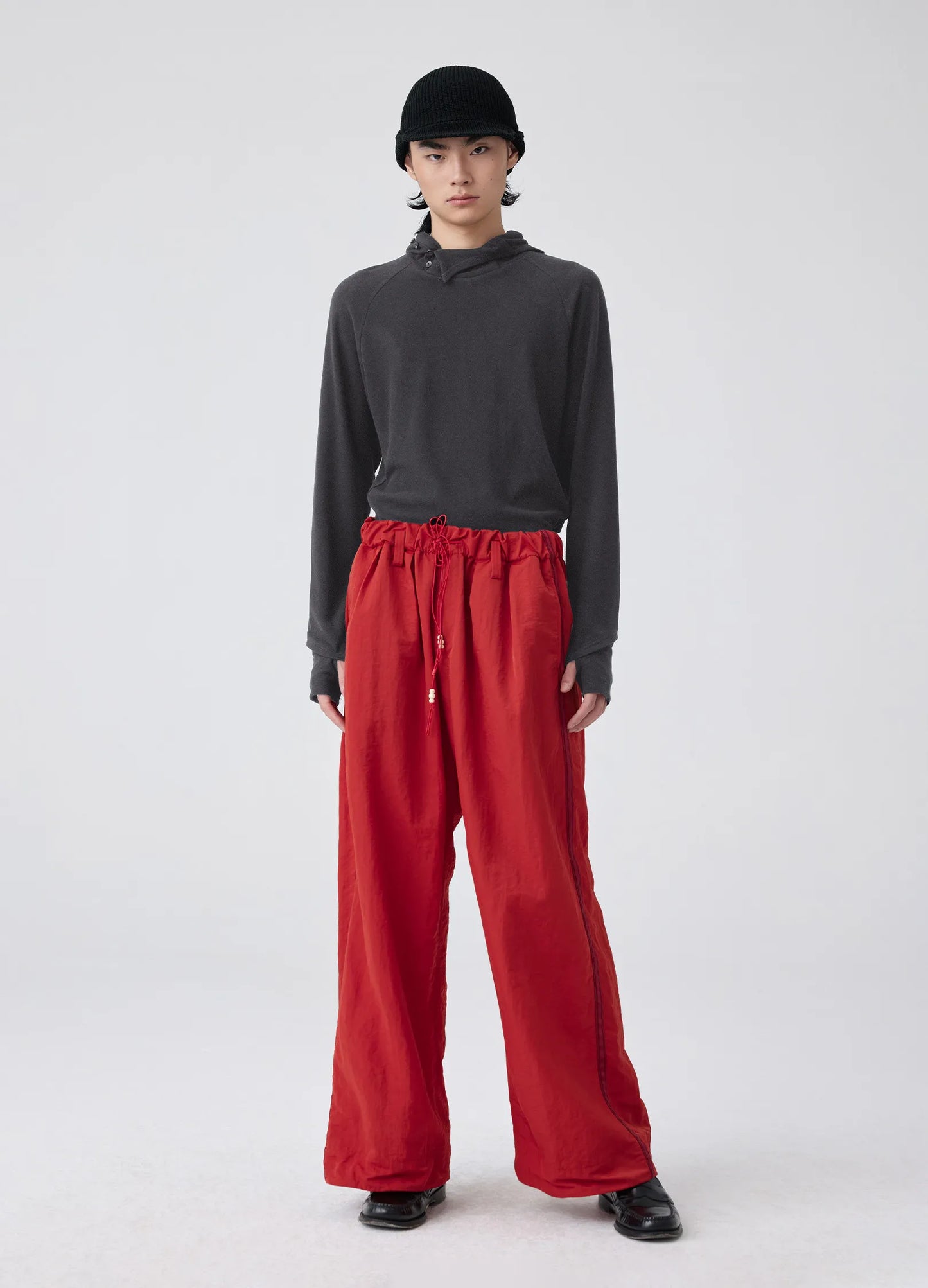 Slit Collar Hoodie