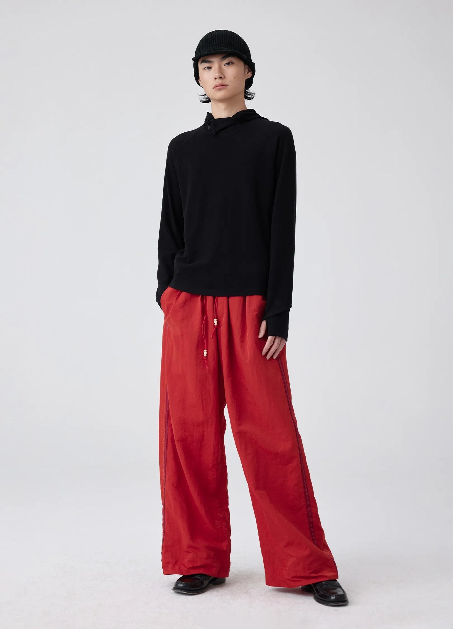 Slit Collar Hoodie