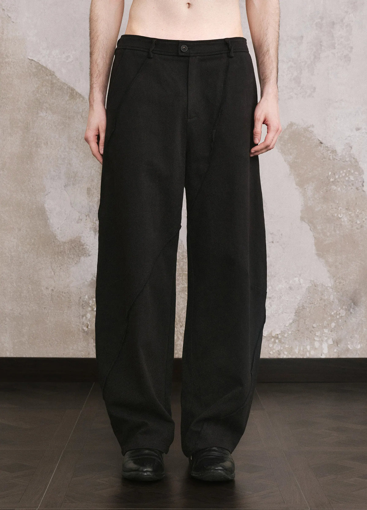 Spiral Raw Edge Trousers