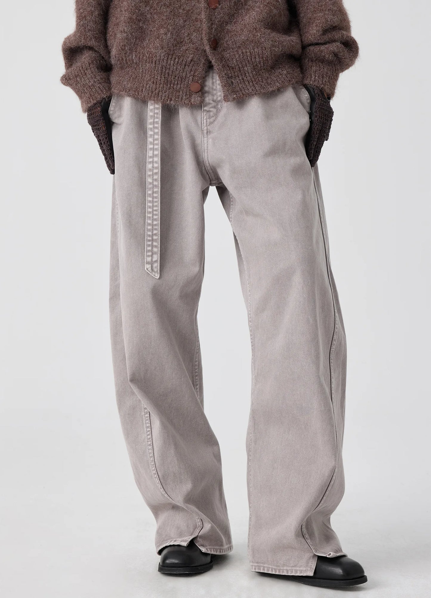 Split Stitch Belted Denims