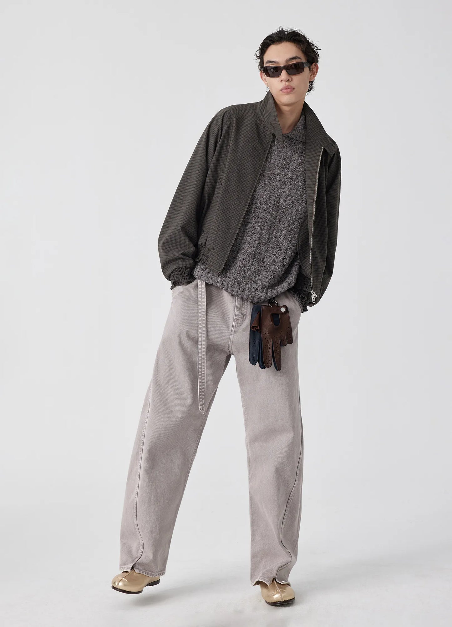 Split Stitch Belted Denims