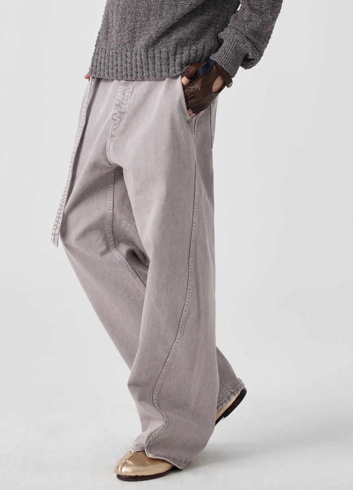 Split Stitch Belted Denims