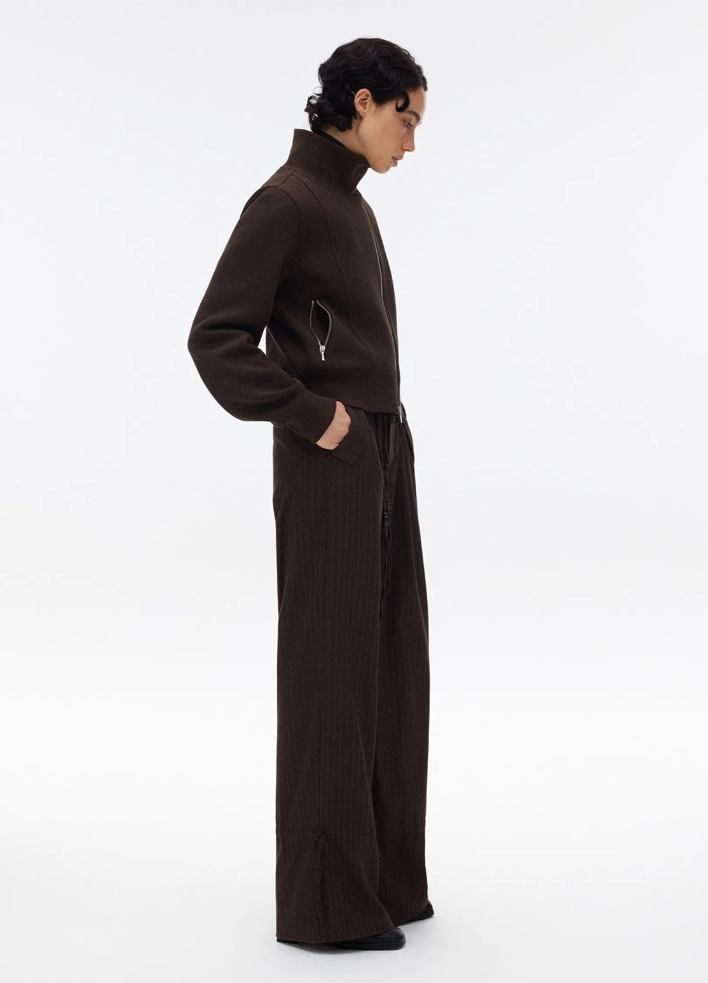 Stand-Collar Zip Jacket
