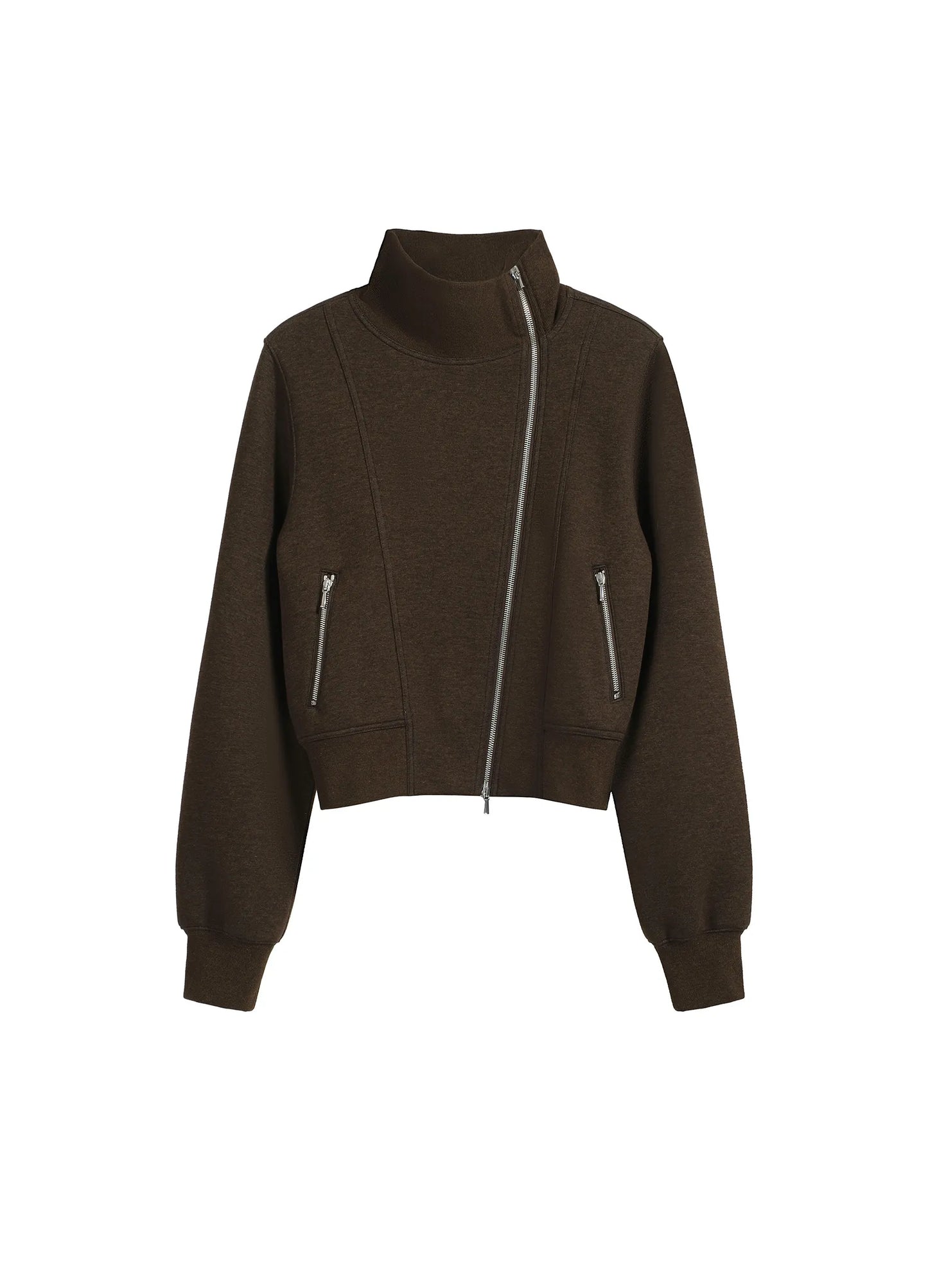 Stand-Collar Zip Jacket