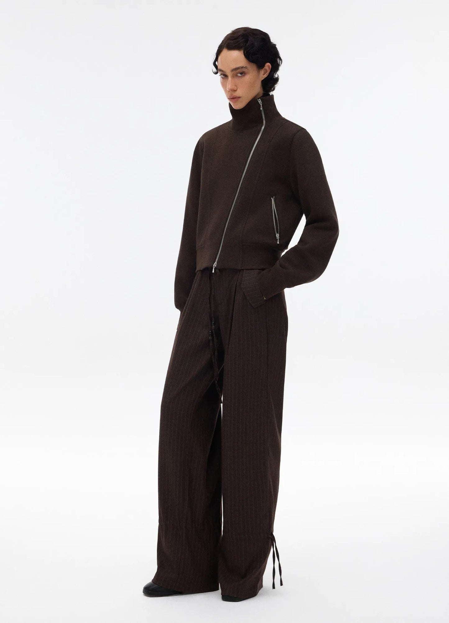 Stand-Collar Zip Jacket