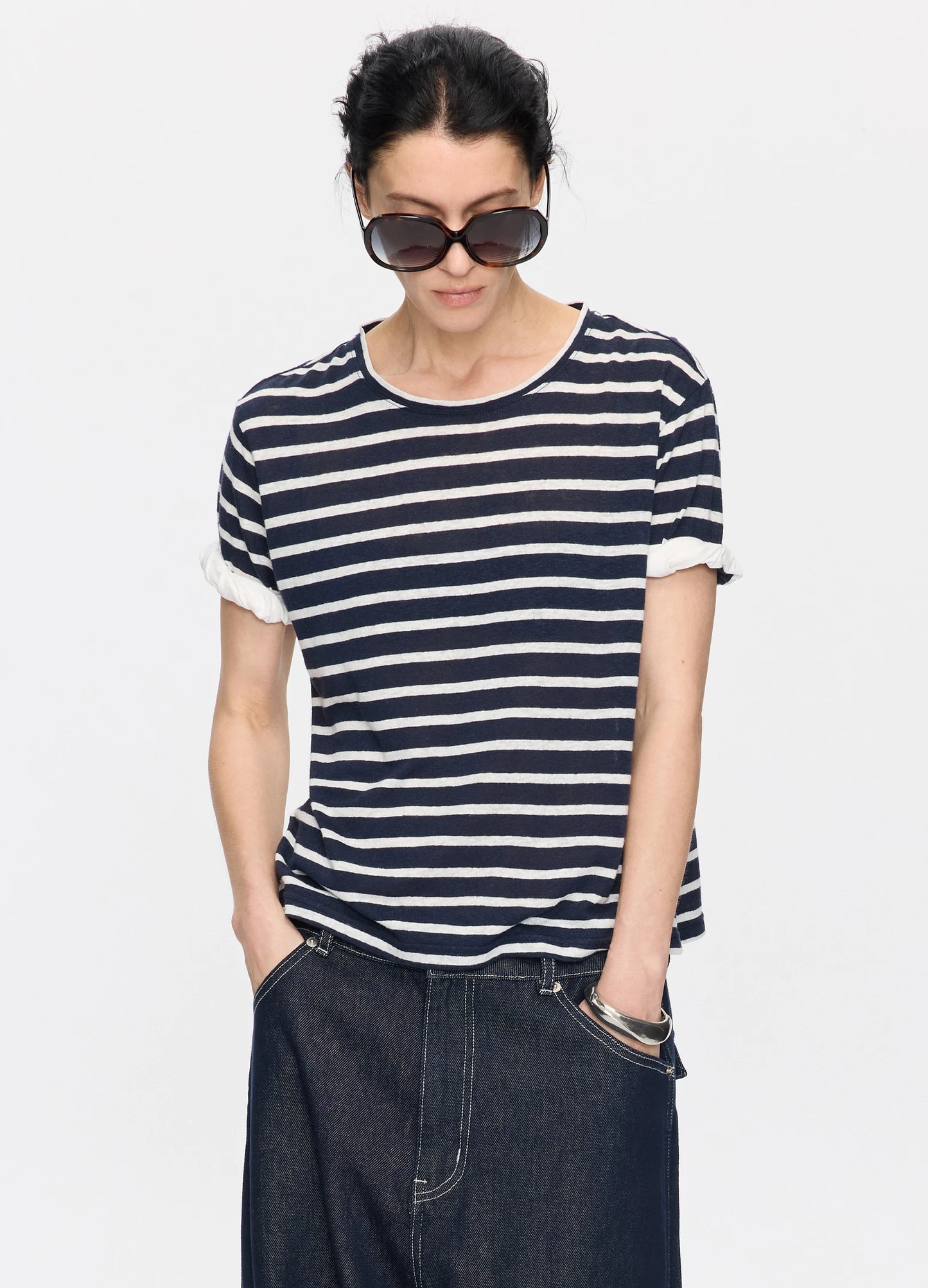 Striped Linen Tee