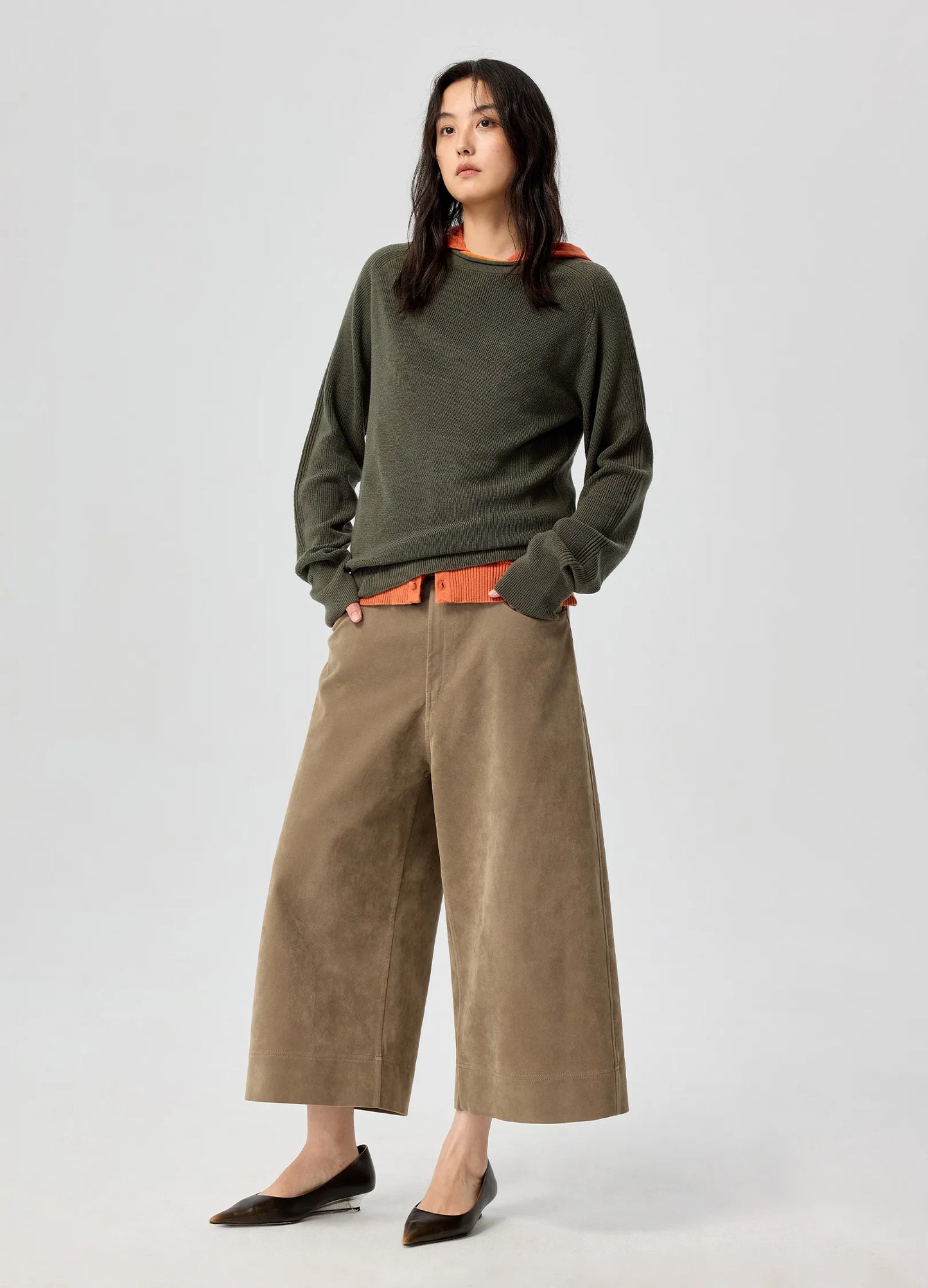 Suede Capris