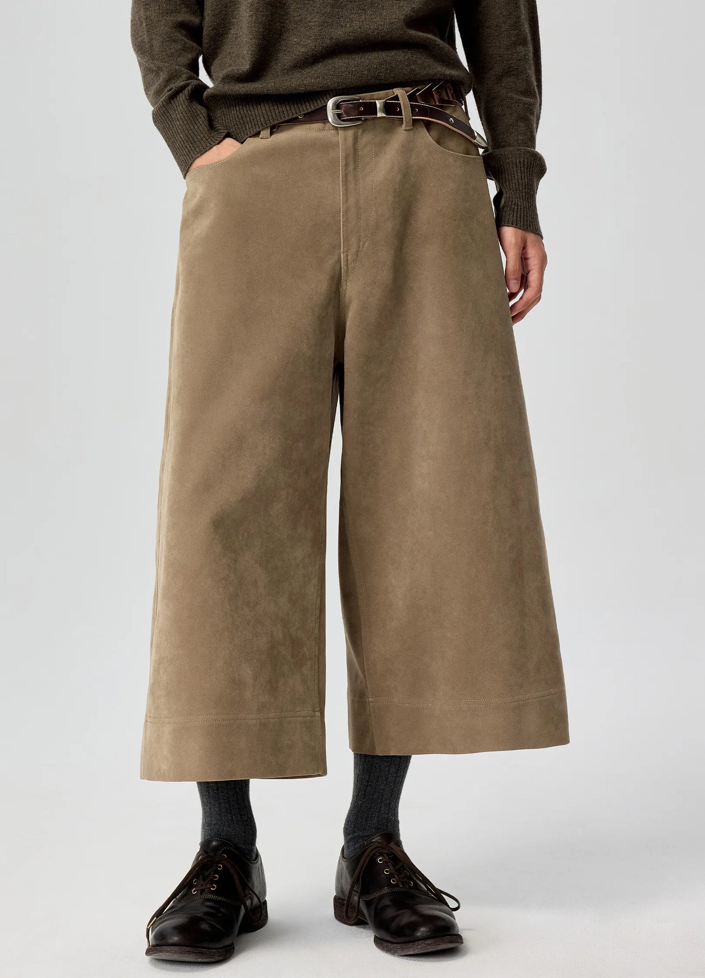 Suede Capris