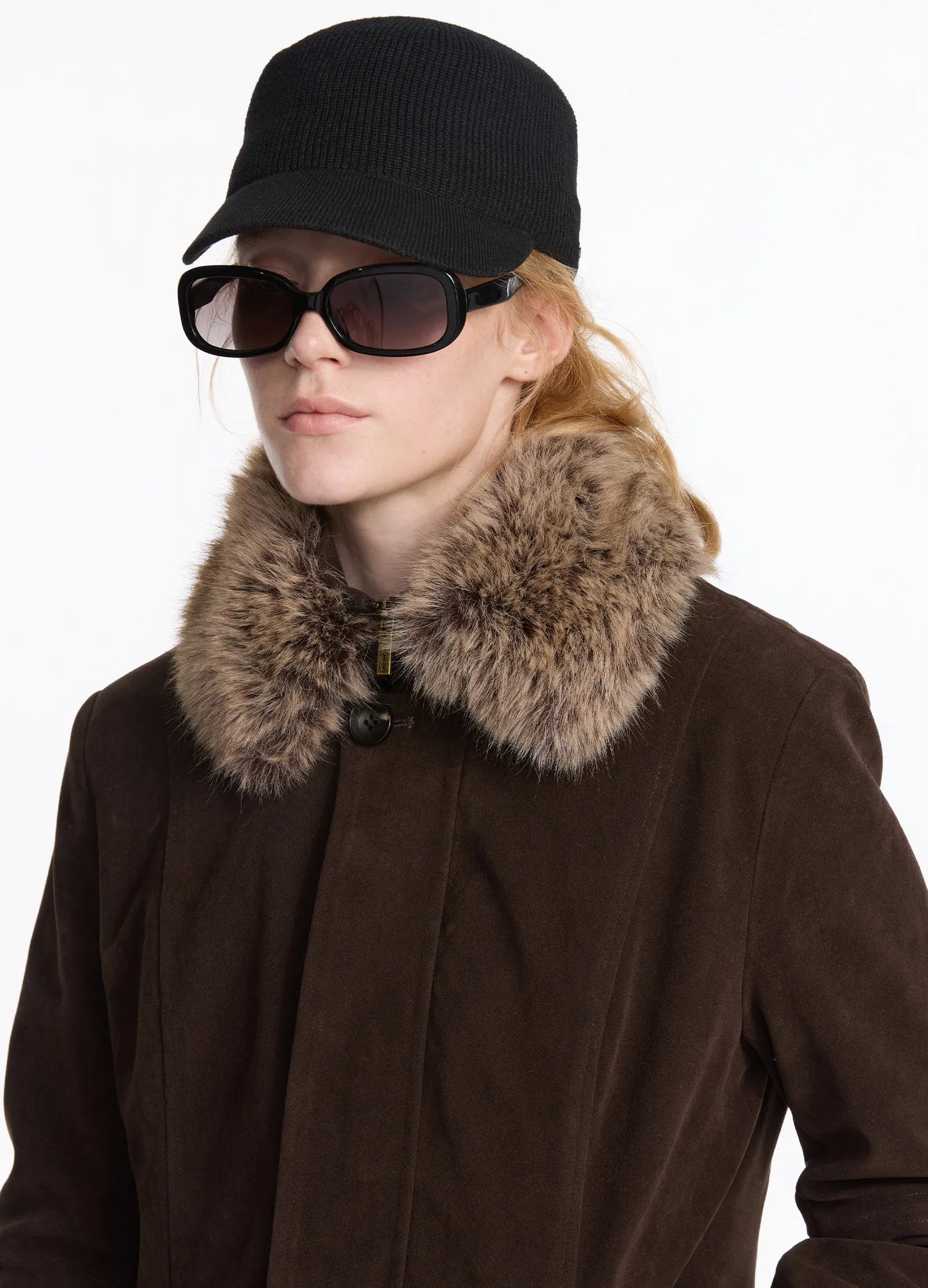 Suede Fur Long Coat