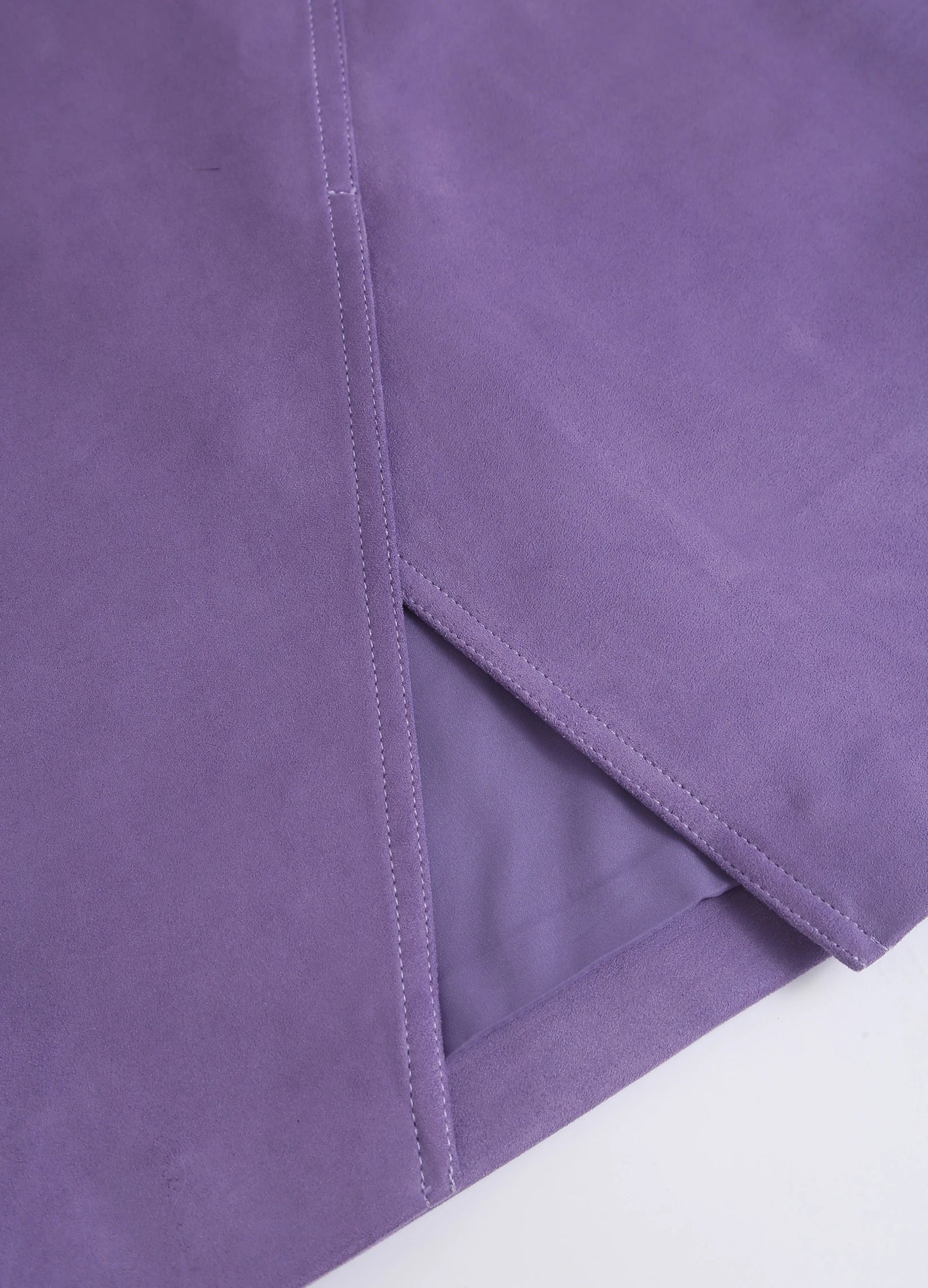 Suede Split Skirt